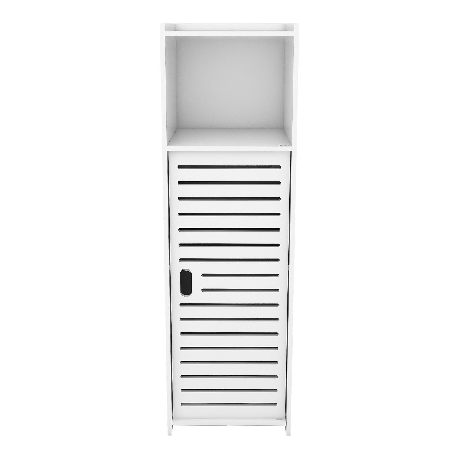 JEOBEST Badkommode Badzimmerschrank Schmal, Toilettenschrank, Badschrank, Badregal, Platzsparendes Badmöbel, Weiß 78x23x22cm