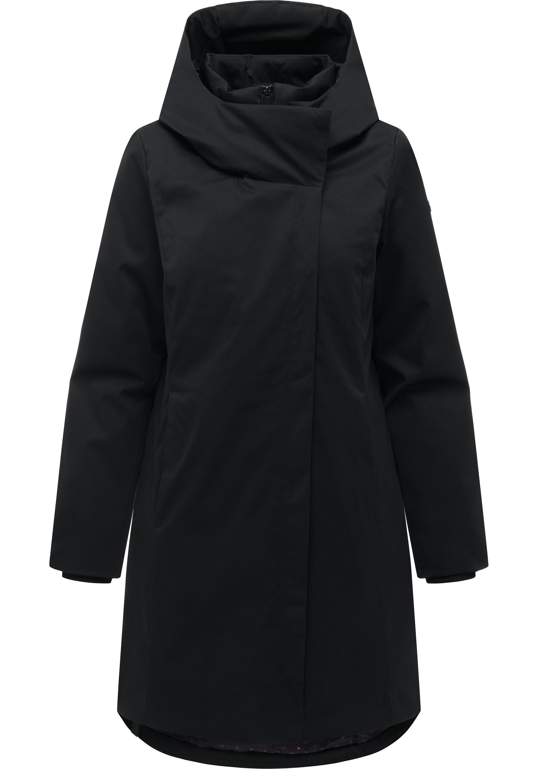 Ragwear Kurzmantel Pavleen Y Griffiger Damen Mantel mit hohem Kragen