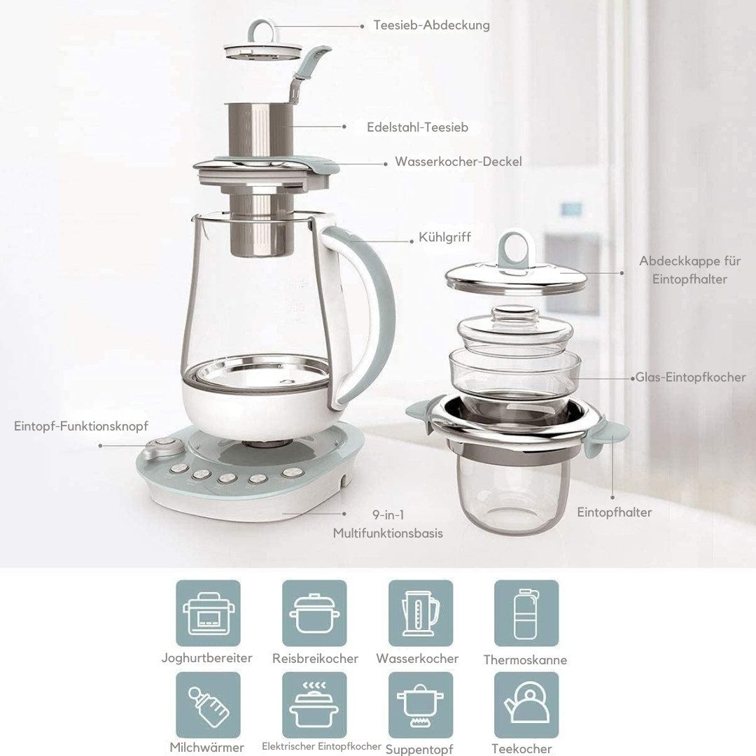 BUYDEEM Wasser-/Teekocher, Multifunktion: Tee, Suppe, Joghurt, Milch und Reisbrei