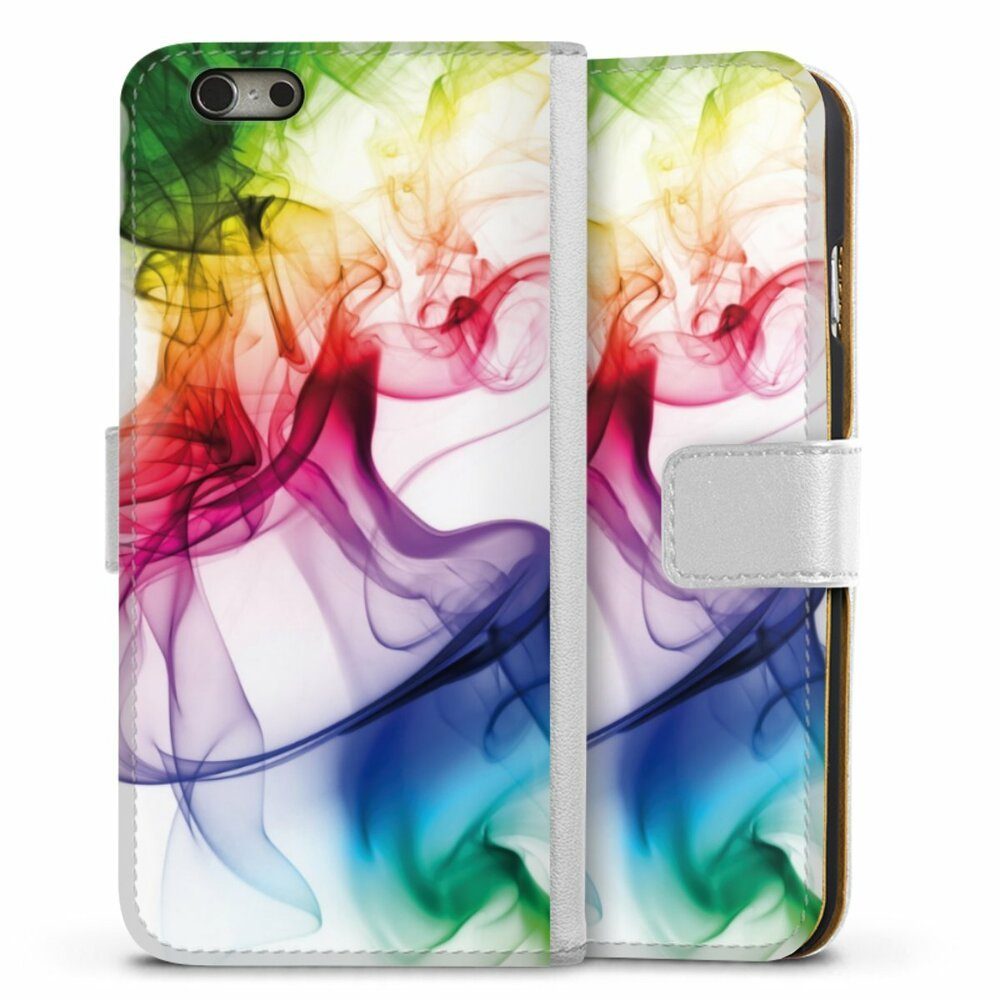 DeinDesign Handyhülle Farbe Wasser Regenbogen Strange waft, Apple iPhone 6s Hülle Handy Flip Case Wallet Cover Handytasche Leder
