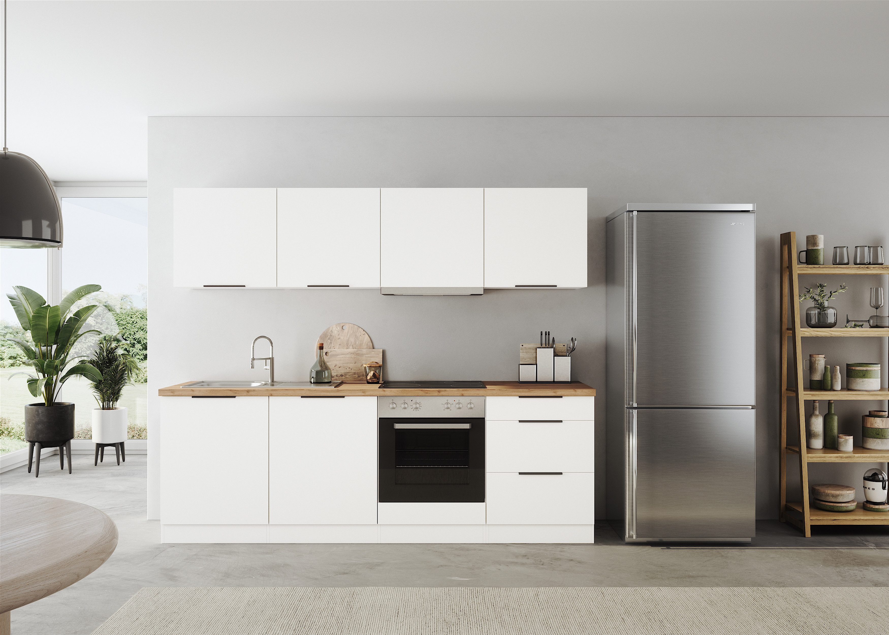 KOCHSTATION Küchenzeile KS-Lagos2, Breite 240 cm, wahlweise mit E-Geräten, günstig online kaufen