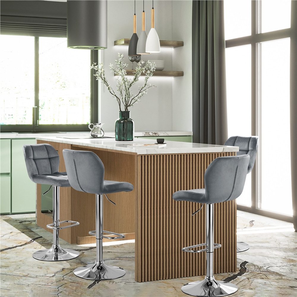 Yaheetech Barhocker 360° Drehbare Hocker mit Fußstütze (4 St), 1/2/4/6er-Se günstig online kaufen