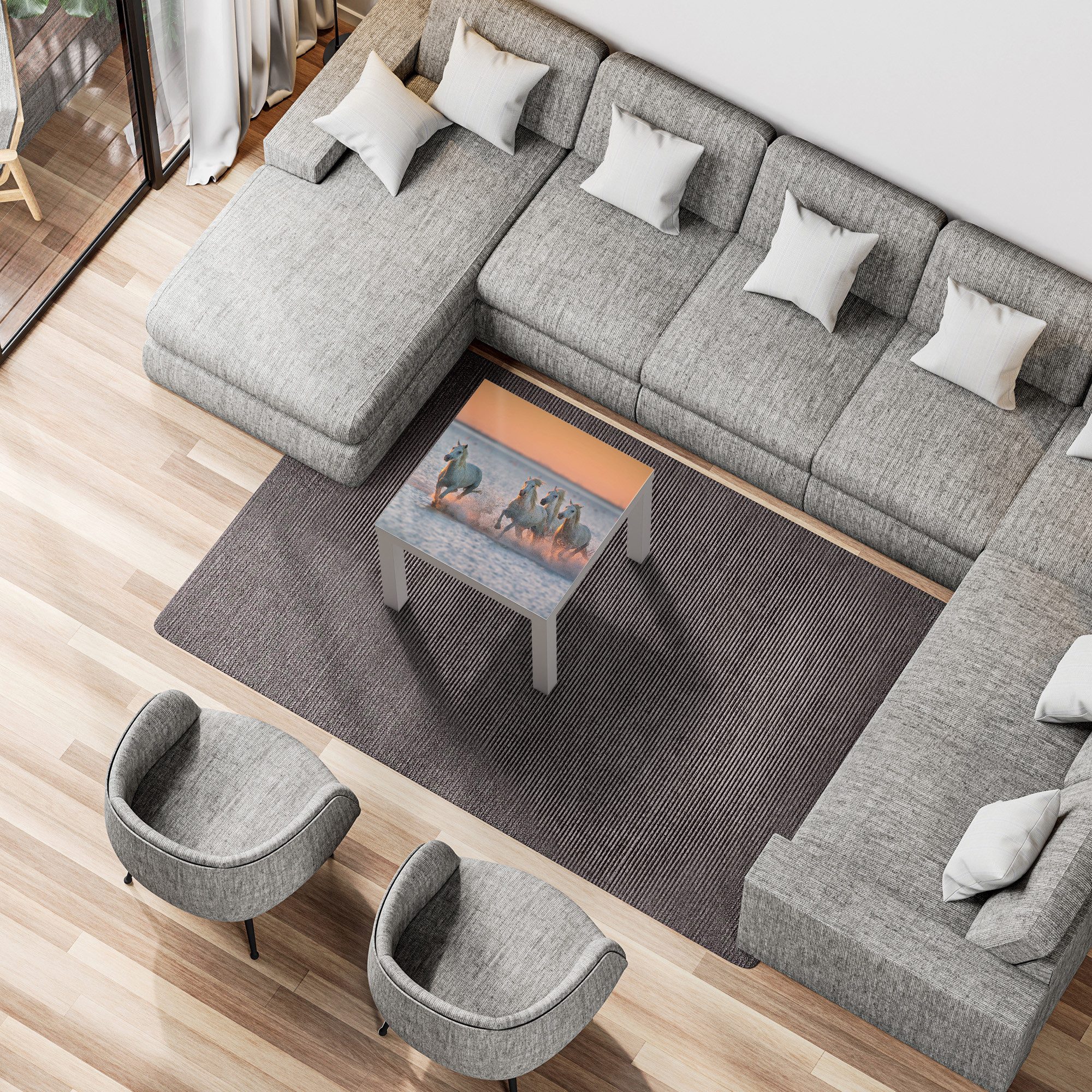 DEQORI Couchtisch 'Abendliche Freiheit', Glas Beistelltisch Glastisch modern