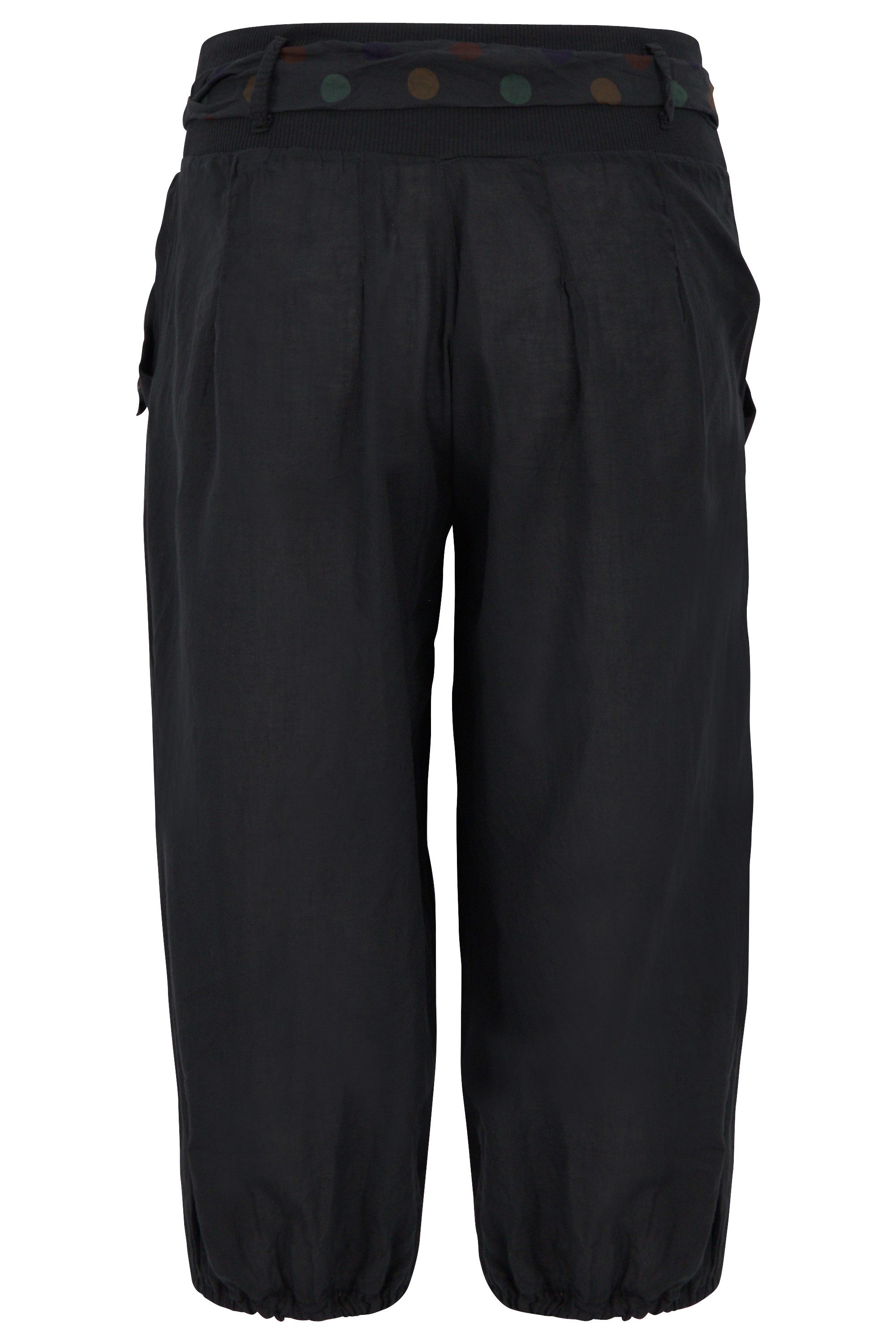 malito more than fashion Caprihose malito Damen Pumphose in Unifarben, lässige kurze Hose, Bermuda für Pumphose in Unifarben Einheitsgröße