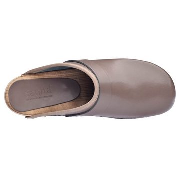 Sanita Wood-Rikke Open Clog Taupe Sandale