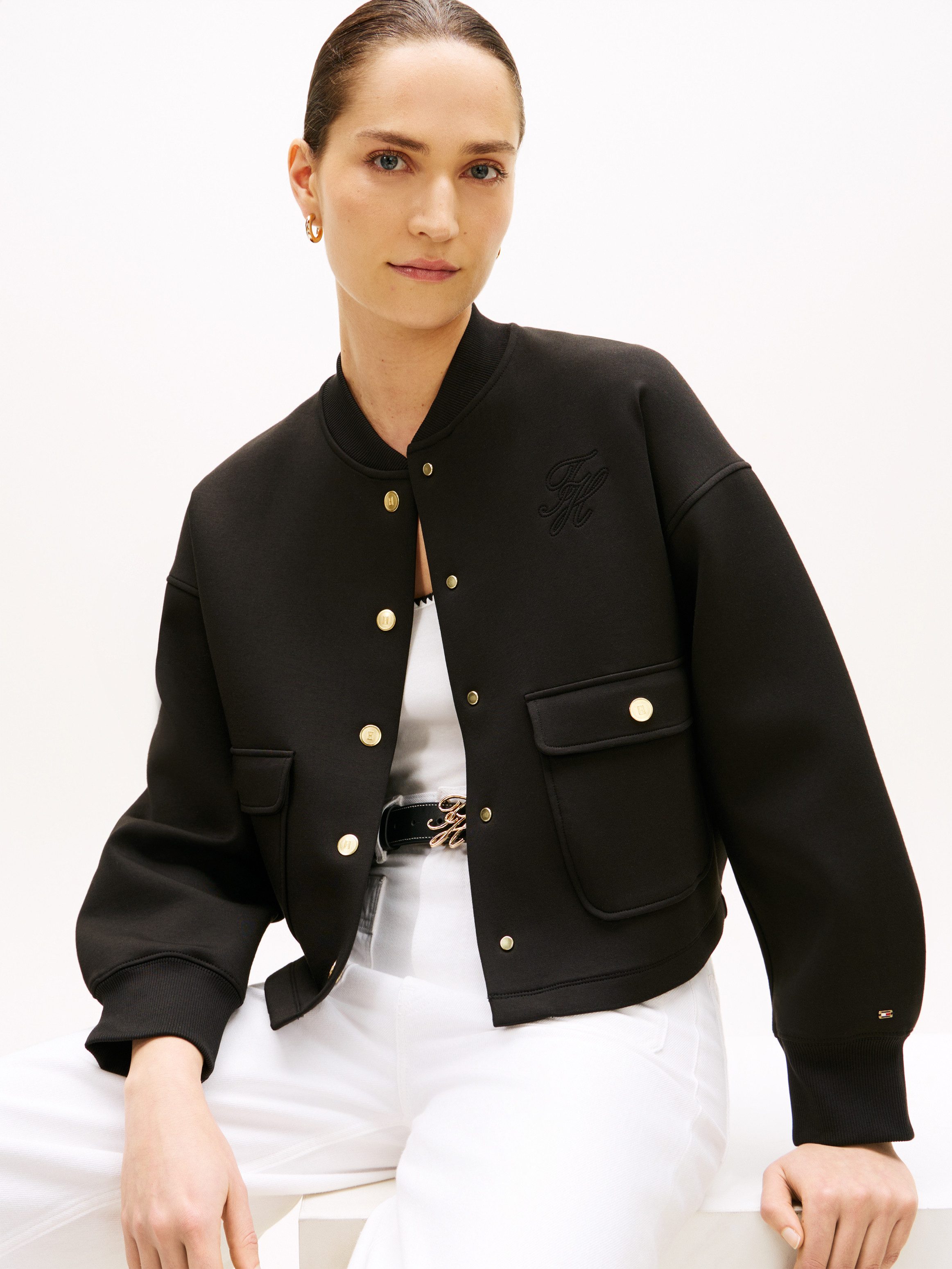 Tommy Hilfiger Cardigan GOLD BUTTON BOMBER mit Knopfleiste günstig online kaufen