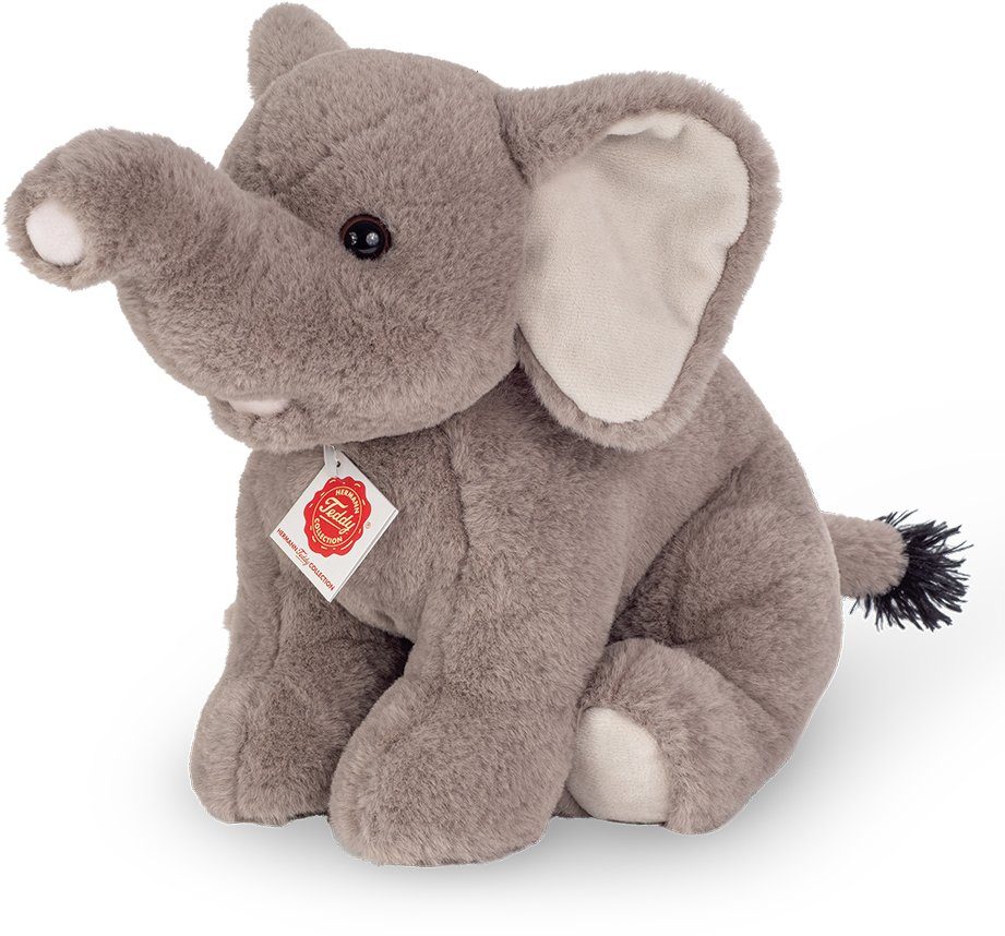 Image of Teddy Hermann 90742 - Elefant sitzend, Wildtiere, Plüschtier, Stofftier, 35 cm