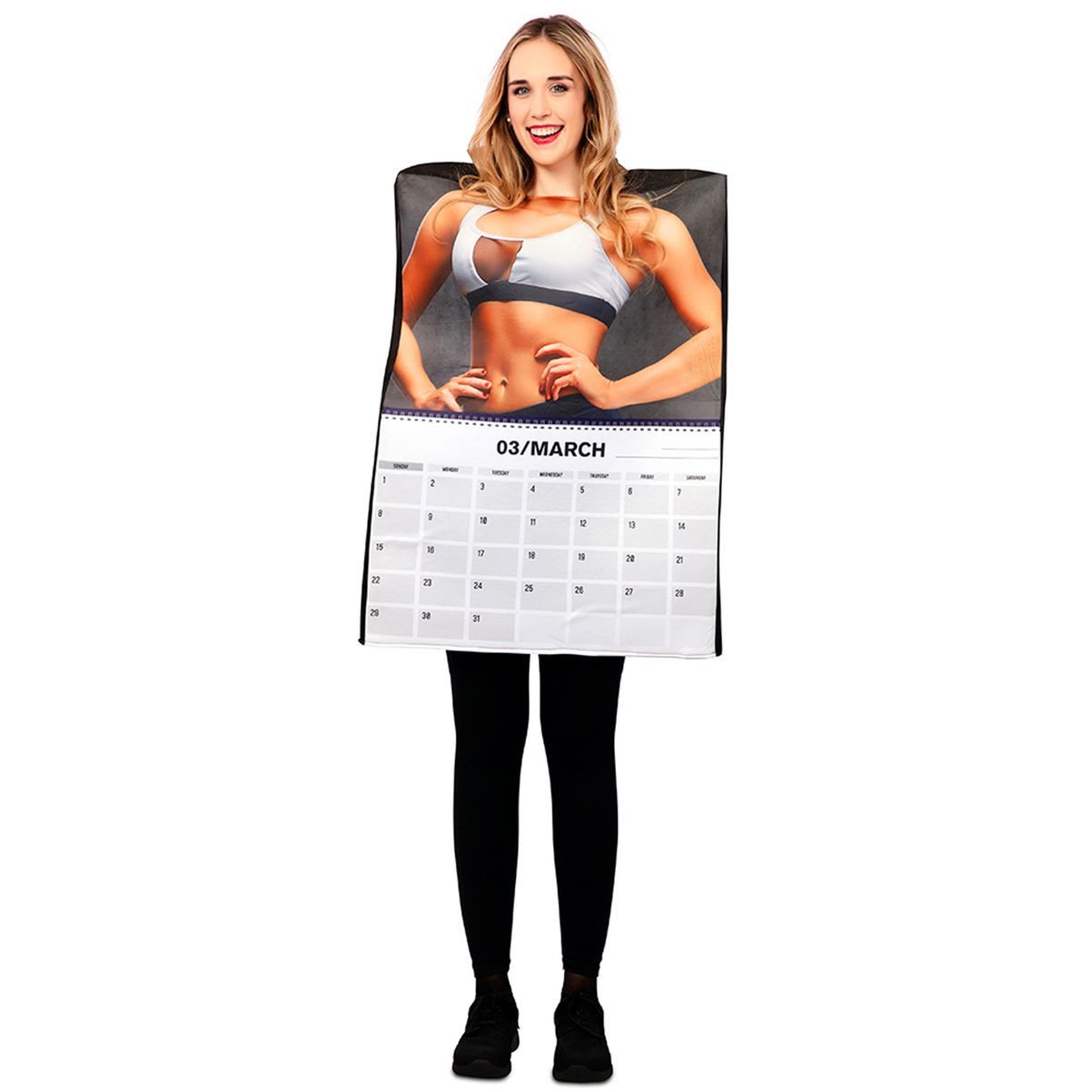 Fyasa Kostüm Wandkalender März Fitness Edition für Damen