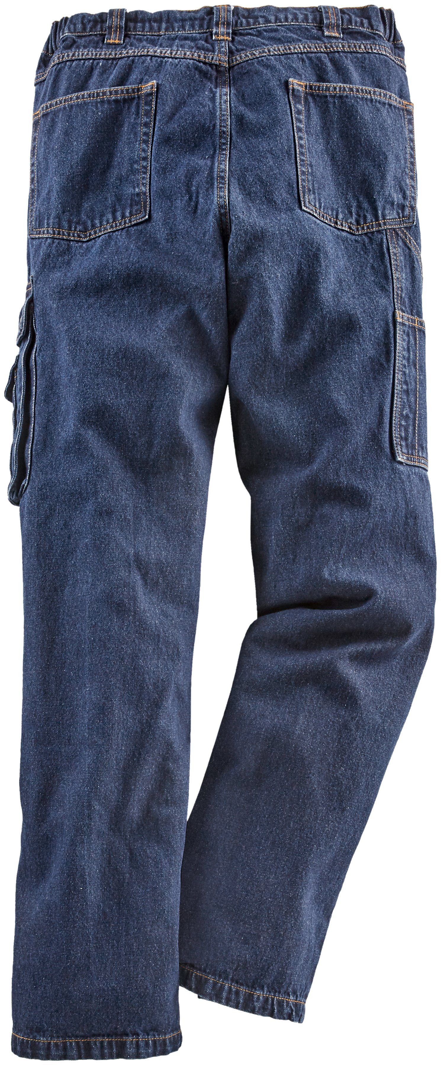 Northern Country Arbeitshose Jeans mit Arbeitjeans 2er-Pack, mit aus Taschen Bund (2-tlg., dehnbarem 8 100% Baumwolle) Worker praktischen