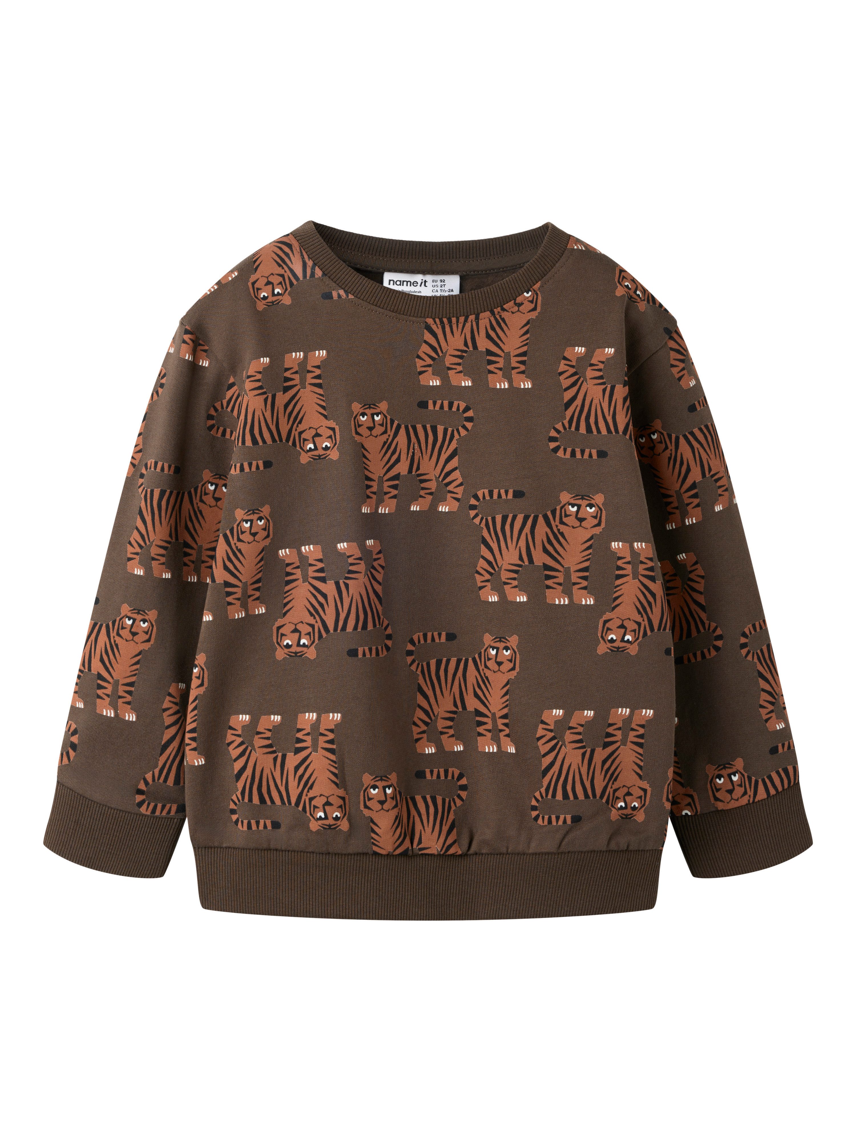 Name It Sweatshirt NMMLARSON LS NREG SWE BRU Baumwolle, regular fit