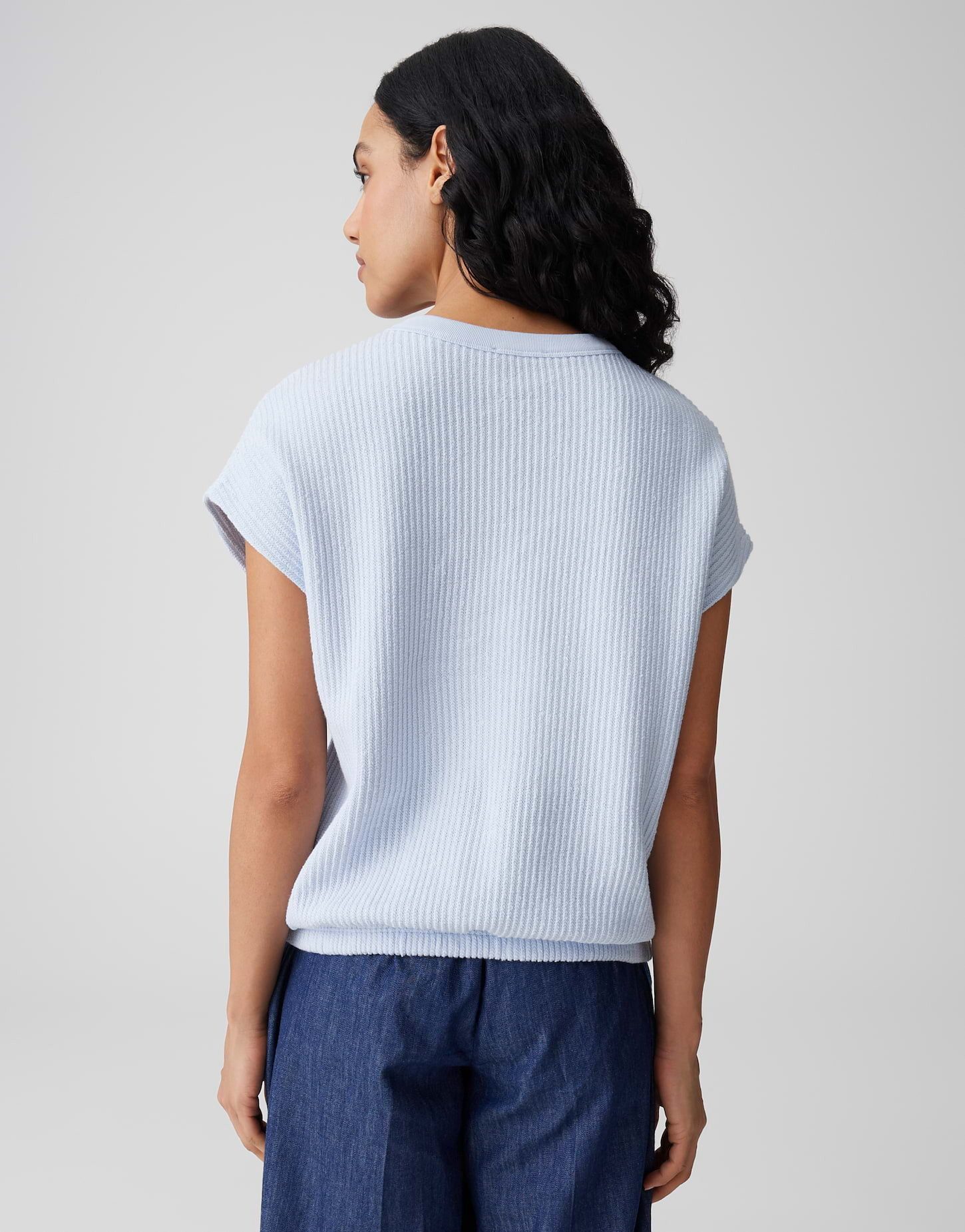 OPUS Sweatshirt Ginte aus Sweatware mit Rippstruktur natürlicher Griff, Casual – ideal für Alltag und moderne Looks