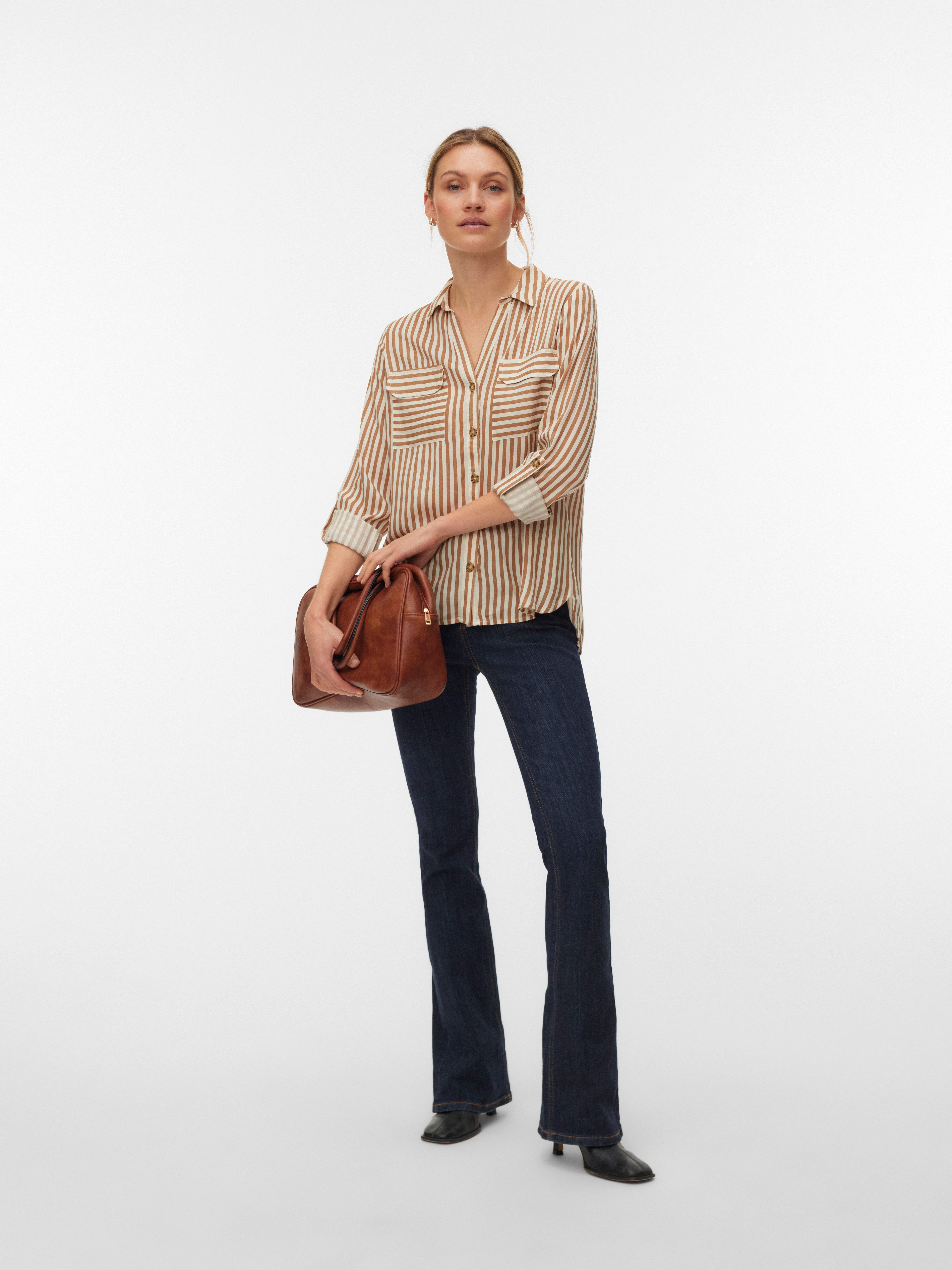 Vero Moda Hemdbluse VMBUMPY L/S SHIRT NEW WVN GA NOOS Viskose, regular fit – Bild 3 von 4