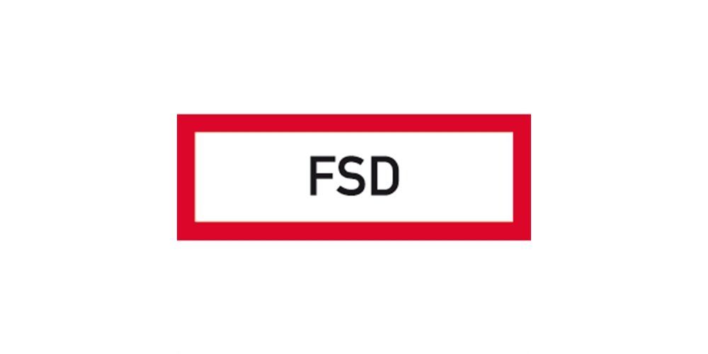 Thumbnail - König Werbeanlagen Hinweisschild Aufkleber FSD (Feuerwehrschlüsseldepot), Folie, 297x105 mm