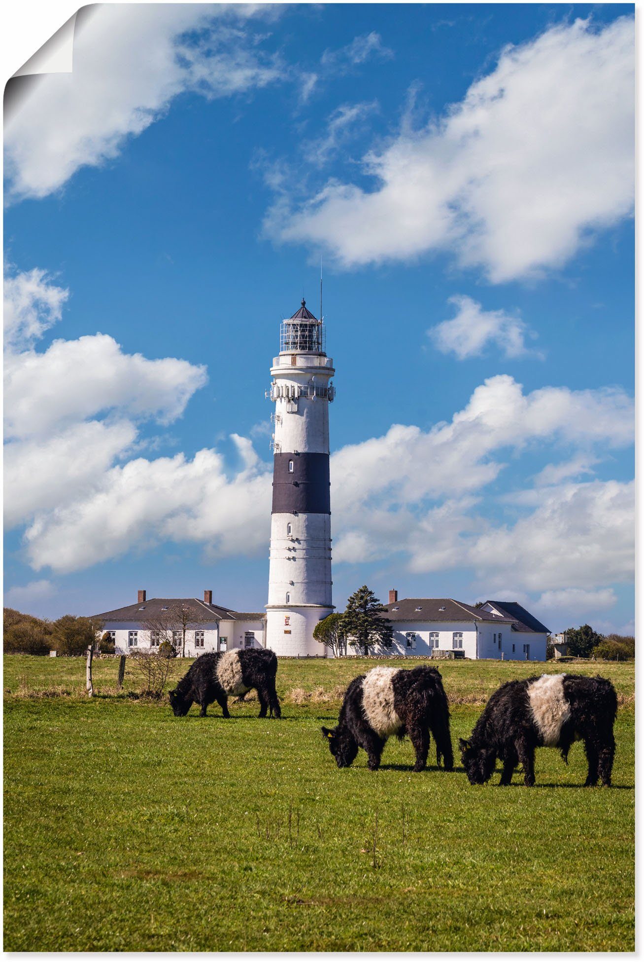 Artland Wandbild Leuchtturm Langer Christian Kampen Sylt, Gebäude (1 St), als Alubild, Outdoorbild, Плакат in verschied. Größen
