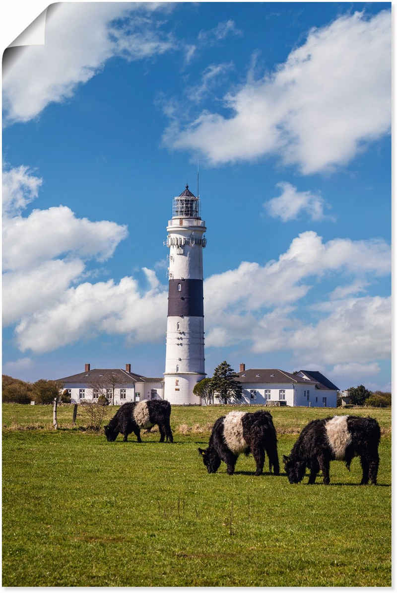 Artland Wandbild Leuchtturm Langer Christian Kampen Sylt, Gebäude (1 St), als Alubild, Outdoorbild, Poster in verschied. Größen