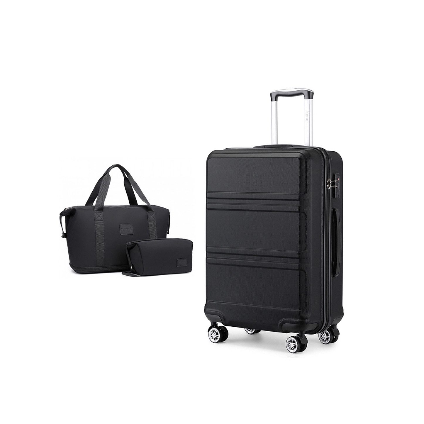 KONO Kofferset 3-teiliges Reiseset: Trolley-Koffer + Handtasche, (3 tlg) günstig online kaufen