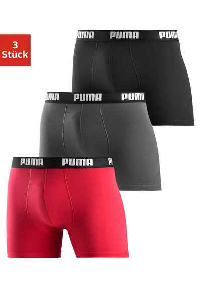 PUMA Boxer (Packung, 3-St) mit Marken-Logo im Bund