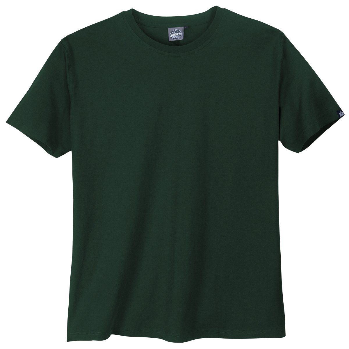 AHORN SPORTSWEAR Rundhalsshirt Große Größen Basic T-Shirt dunkelgrün Ahorn Sportswear