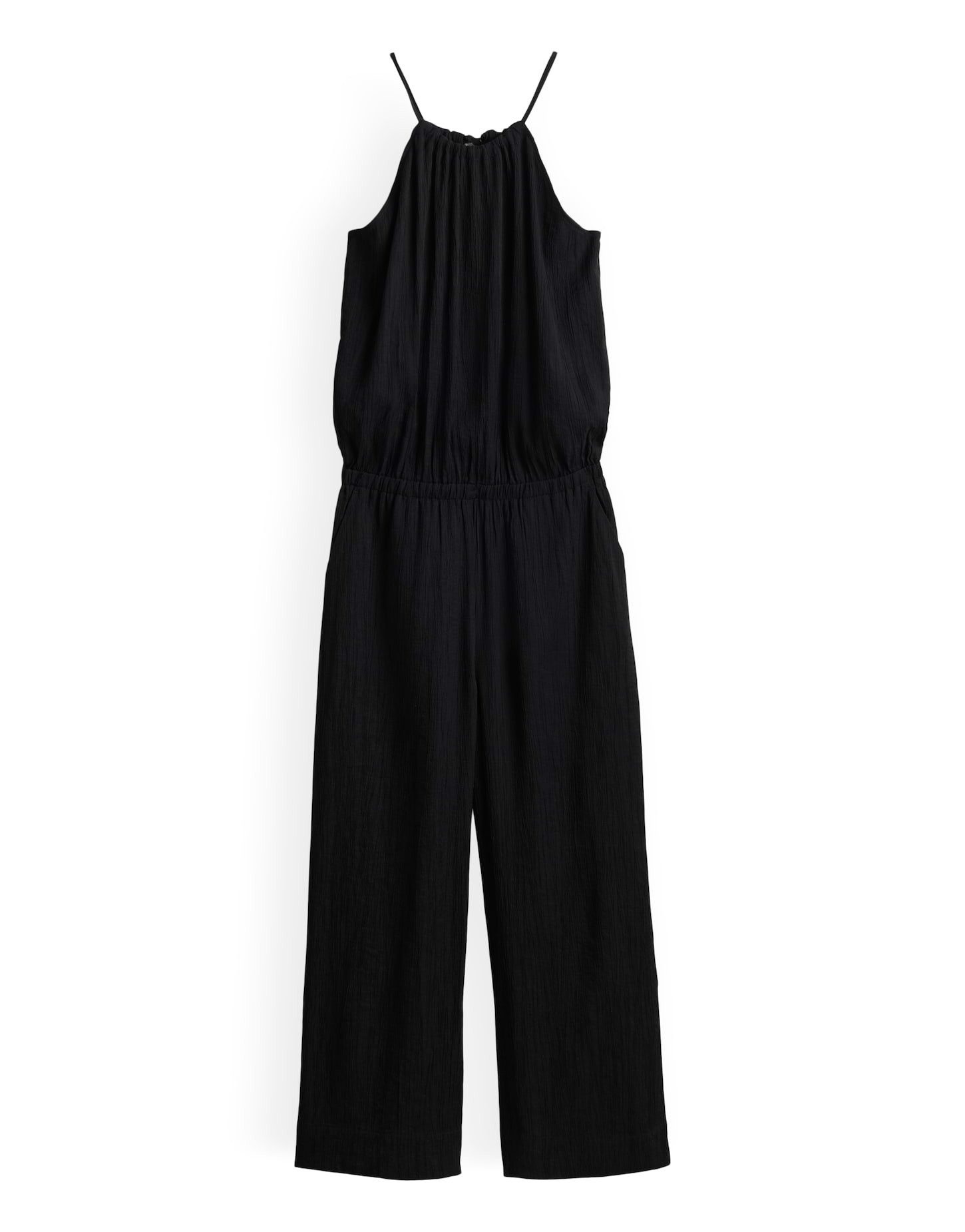 OPUS Jumpsuit MEBO mit Crinkle-Effekt Kordel und Eingrifftaschen bringen Alltagstauglichkeit