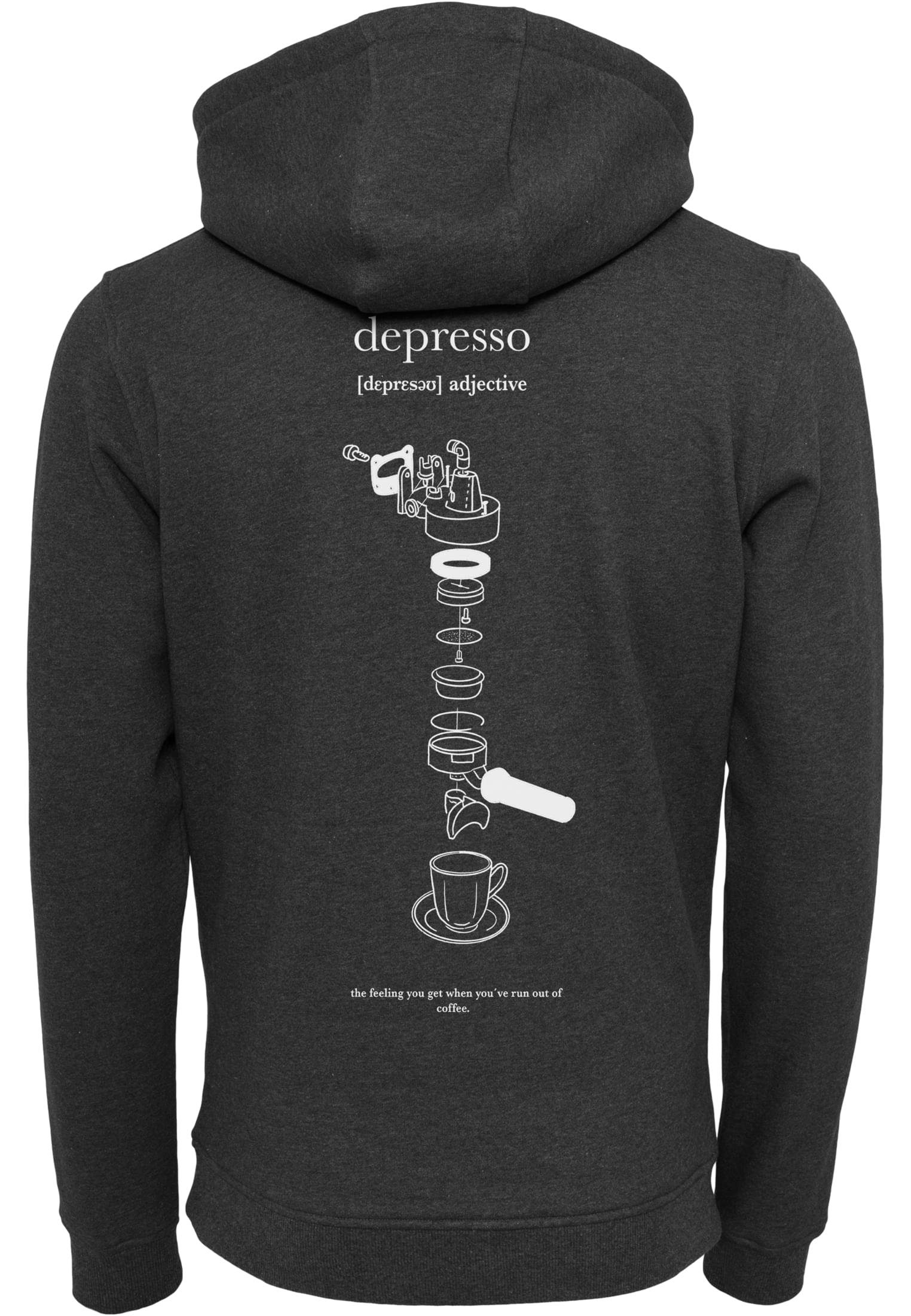 Herren Sweater charcoal MisterTee (1-tlg) Depresso Hoody