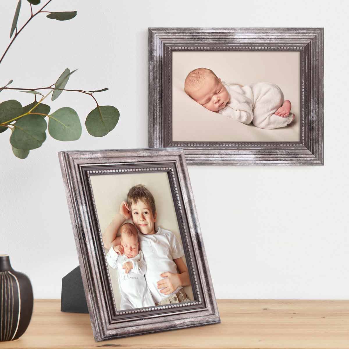 PHOTOLINI Bilderrahmen 2er Set Massivholz-Rahmen im günstig online kaufen