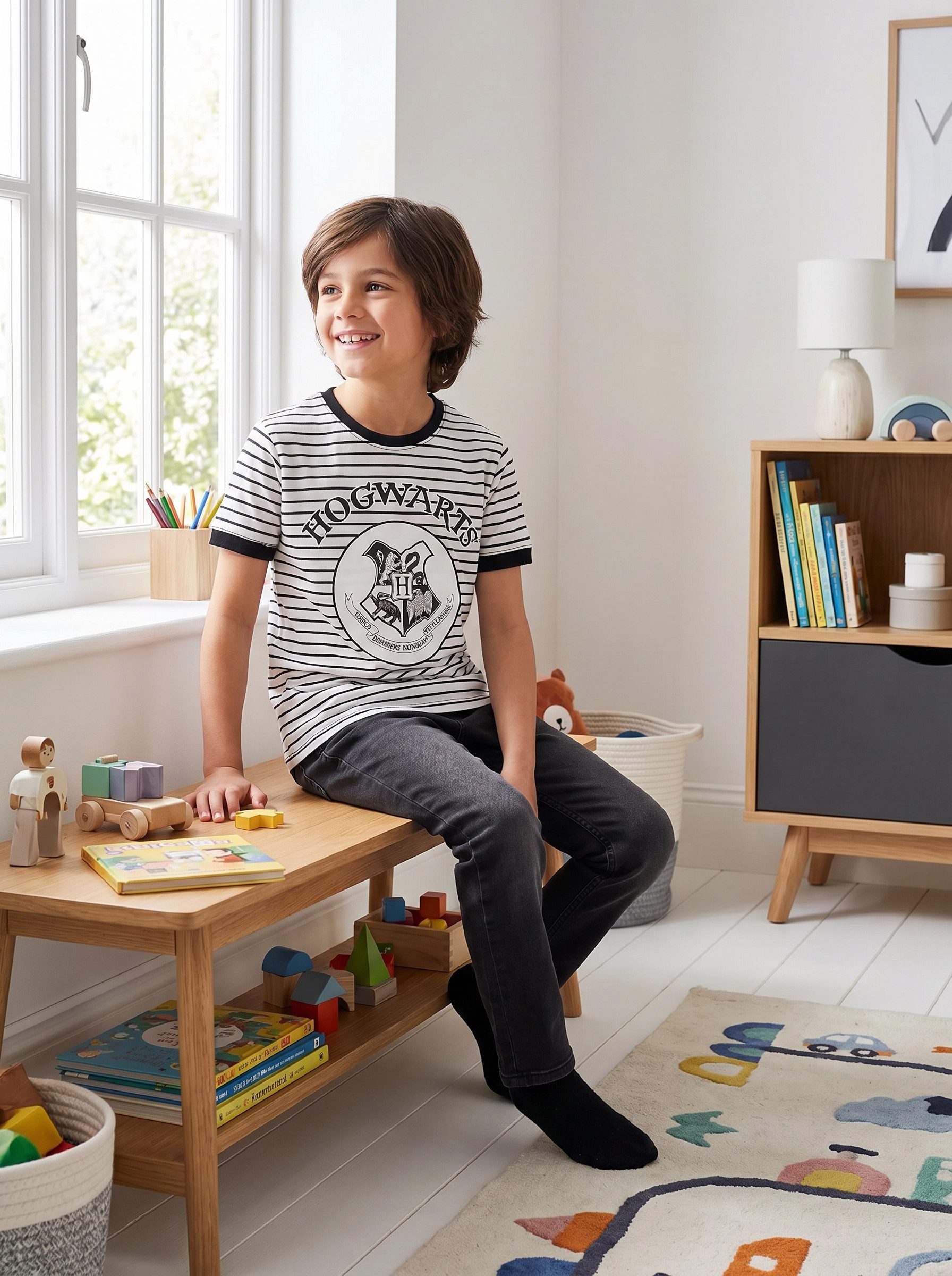 Harry Potter Print-Shirt Harry Potter Hogwarts Scool Jugend Kinder kurzarm T-Shirt Gr. 134 bis 164, Baumwolle