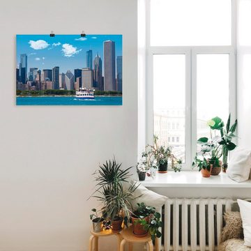 Artland Poster Chicago Skyline, Amerika (1 St), als Alubild, Leinwandbild, Wandaufkleber oder Poster in versch. Größen