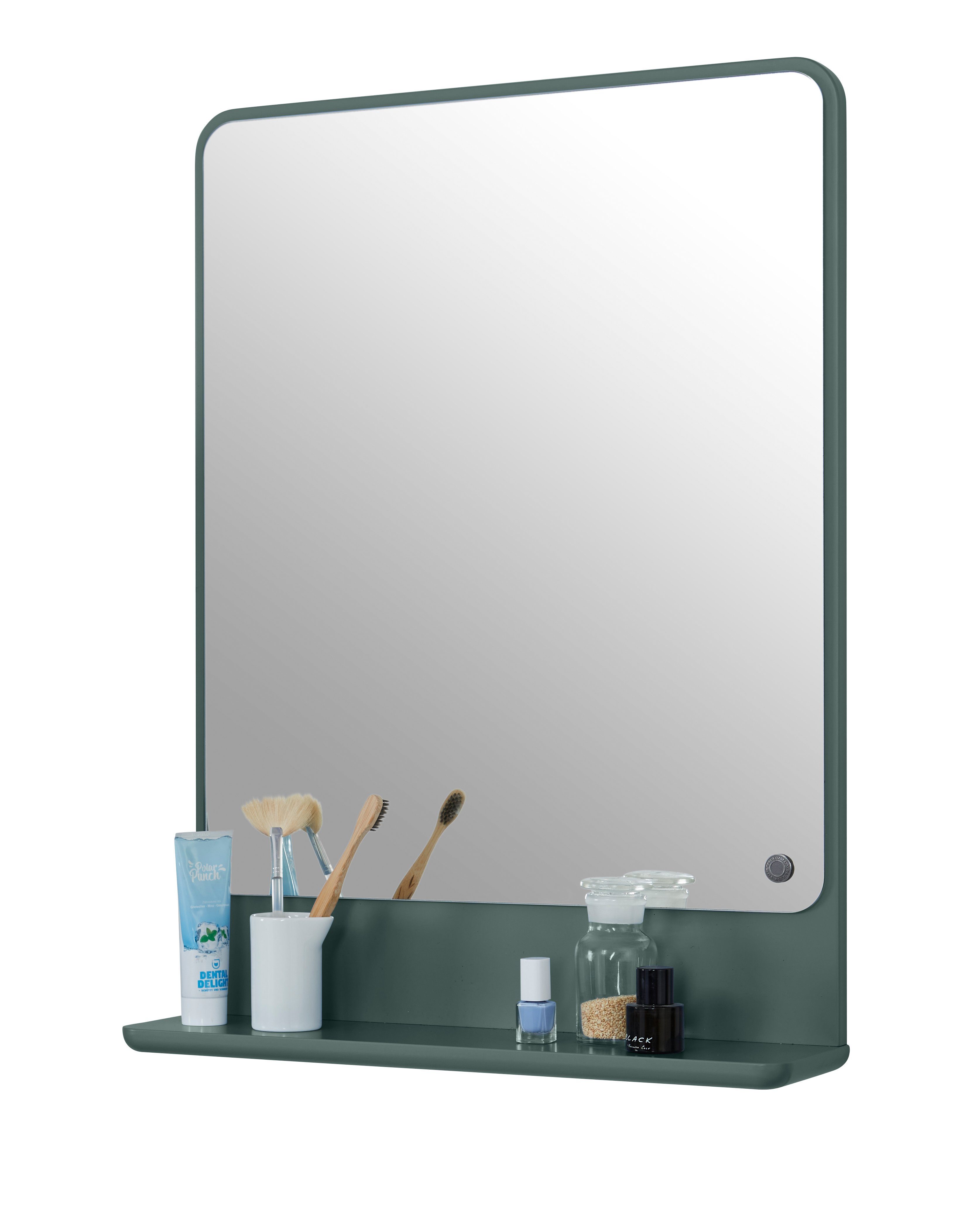 TOM TAILOR HOME Badspiegel COLOR BATH Spiegelelement - in vielen schönen Farben - 70 x 52 x 13 cm, hochwertig lackiertes MDF, gerundete Kanten forest031