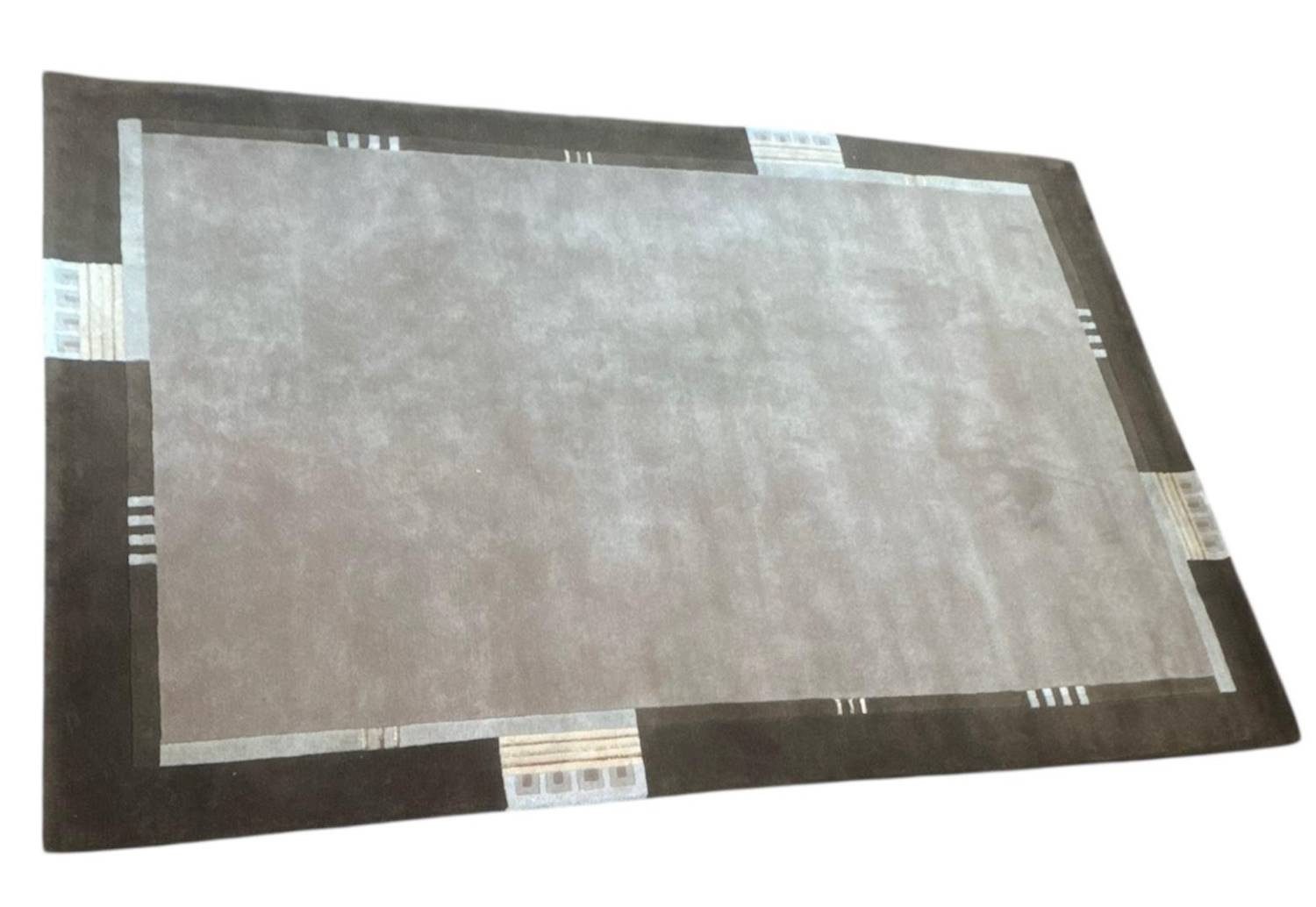 Rug Studios Teppich VENUS NEPAL - HANDGEKNÜPFT MODERN, Rechteckig, Höhe: 20 mm, Handgeknüpft, 170 x 240 cm, Beige-Braun