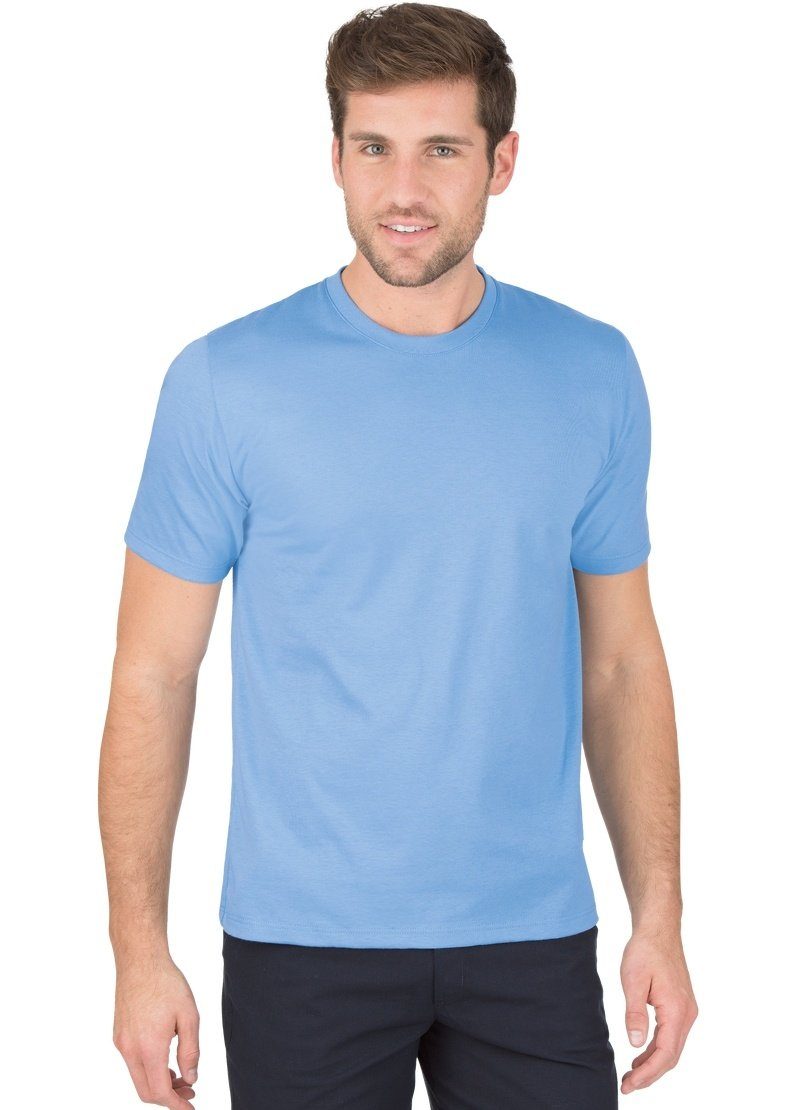 Trigema T-Shirt TRIGEMA T-Shirt aus 100% Baumwolle horizont