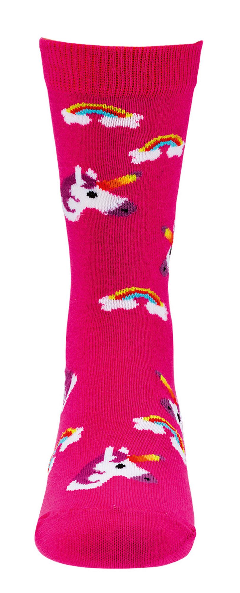 Wowerat ABS-Socken 3 Paar Kinder Stoppersocken Einhorn, Vollfrottee ABS Kindersöckchen