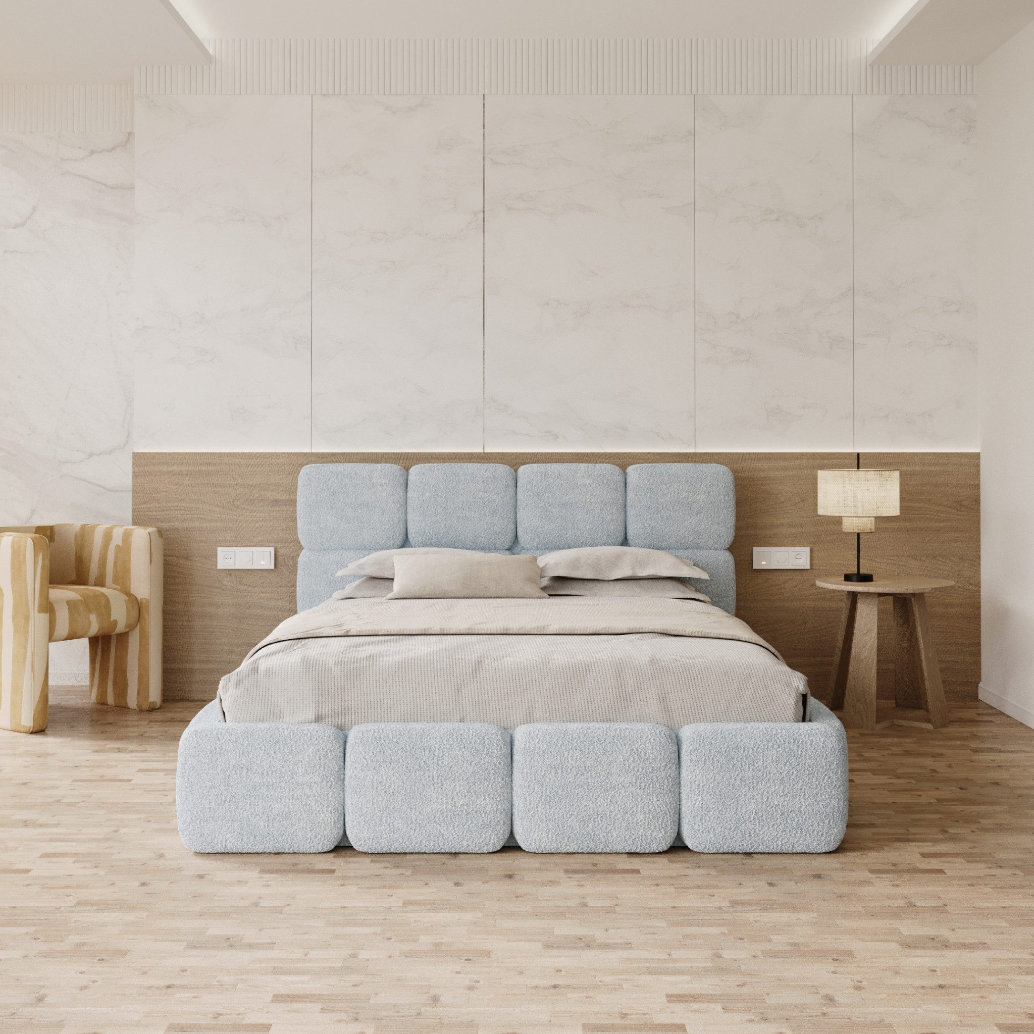 FDM Polsterbett CLOUDY Bettgestell Bett 140x200, günstig online kaufen