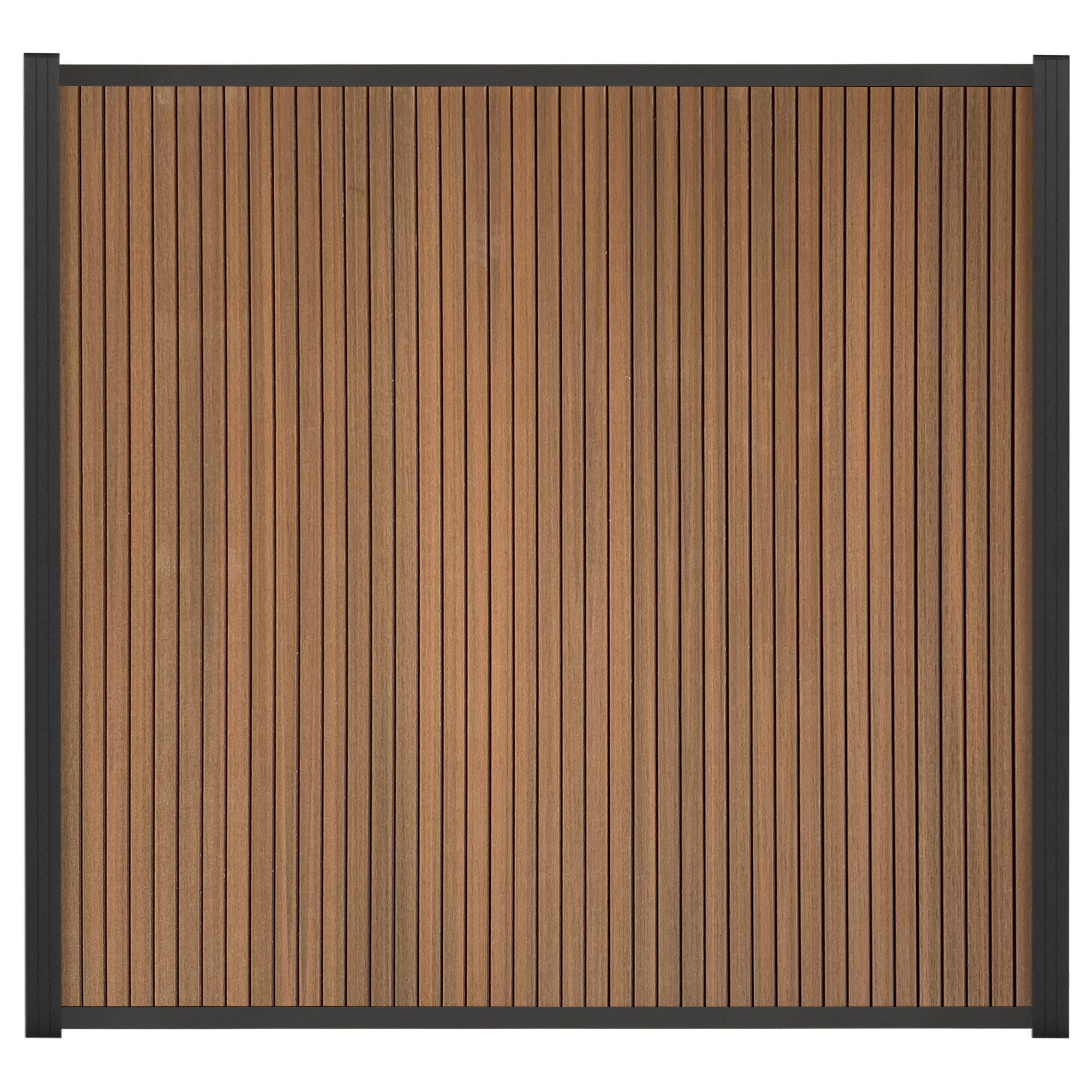 GartenLand Zaun Shadowline WPC Co-extrudiert ca. 180x180 cm, (Set, Ohne Pfosten, ca. 180x180 cm), Lamellen Co-Extrudiert, besonders haltbar, Pflegeleicht, Vertikal