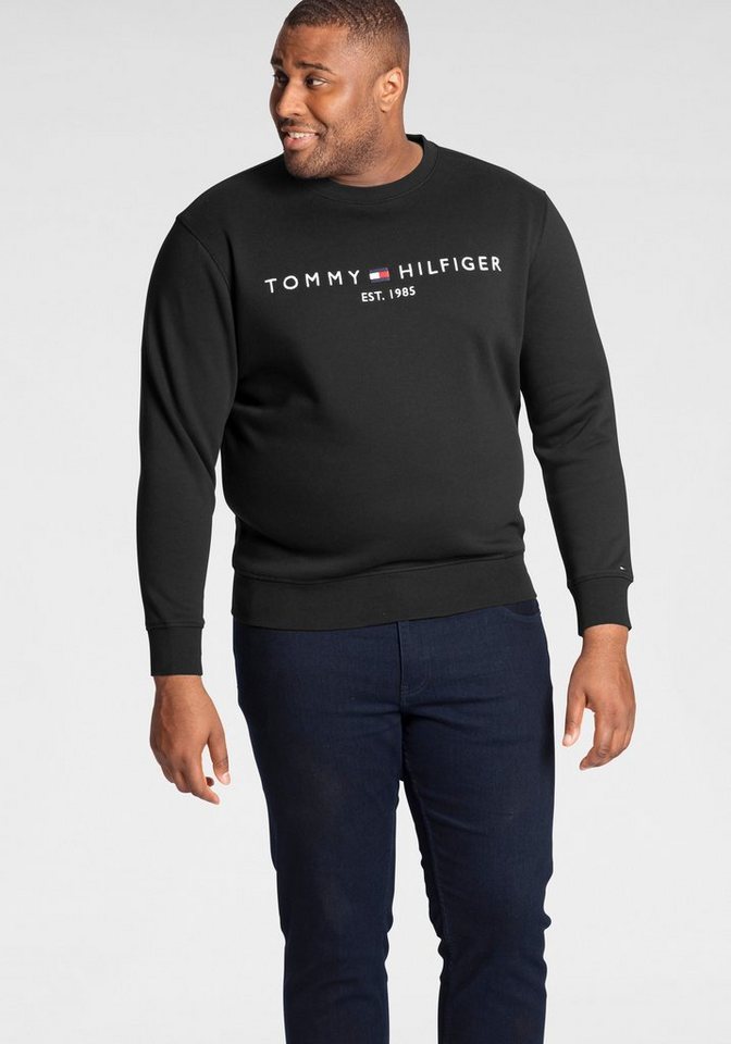 Tommy Hilfiger Big & Tall Sweatshirt BT-TOMMY LOGO SWEATSHIRT-B,  Pflegeleichte Bio-Baumwollmischung