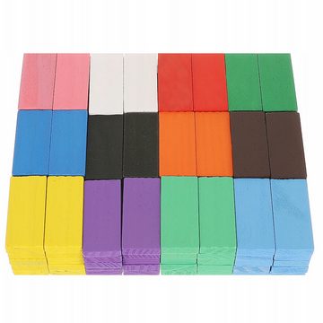 KRUZZEL Konstruktionsspielsteine Dominosteine Domino Set Holz für Kinder Hindernisse 360 Stück