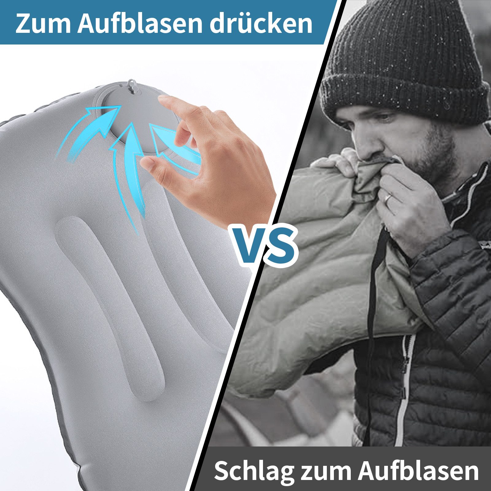 Heyork Nackenkissen Aufblasbares Kissen Komprimierbar Reisekissen für Flugz günstig online kaufen