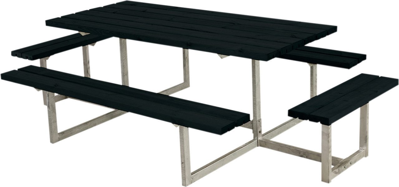 PLUS Gartenlounge-Set Plus Kombimöbel Basic 260 x 160 x 73 cm schwarz, Witterungsbeständig