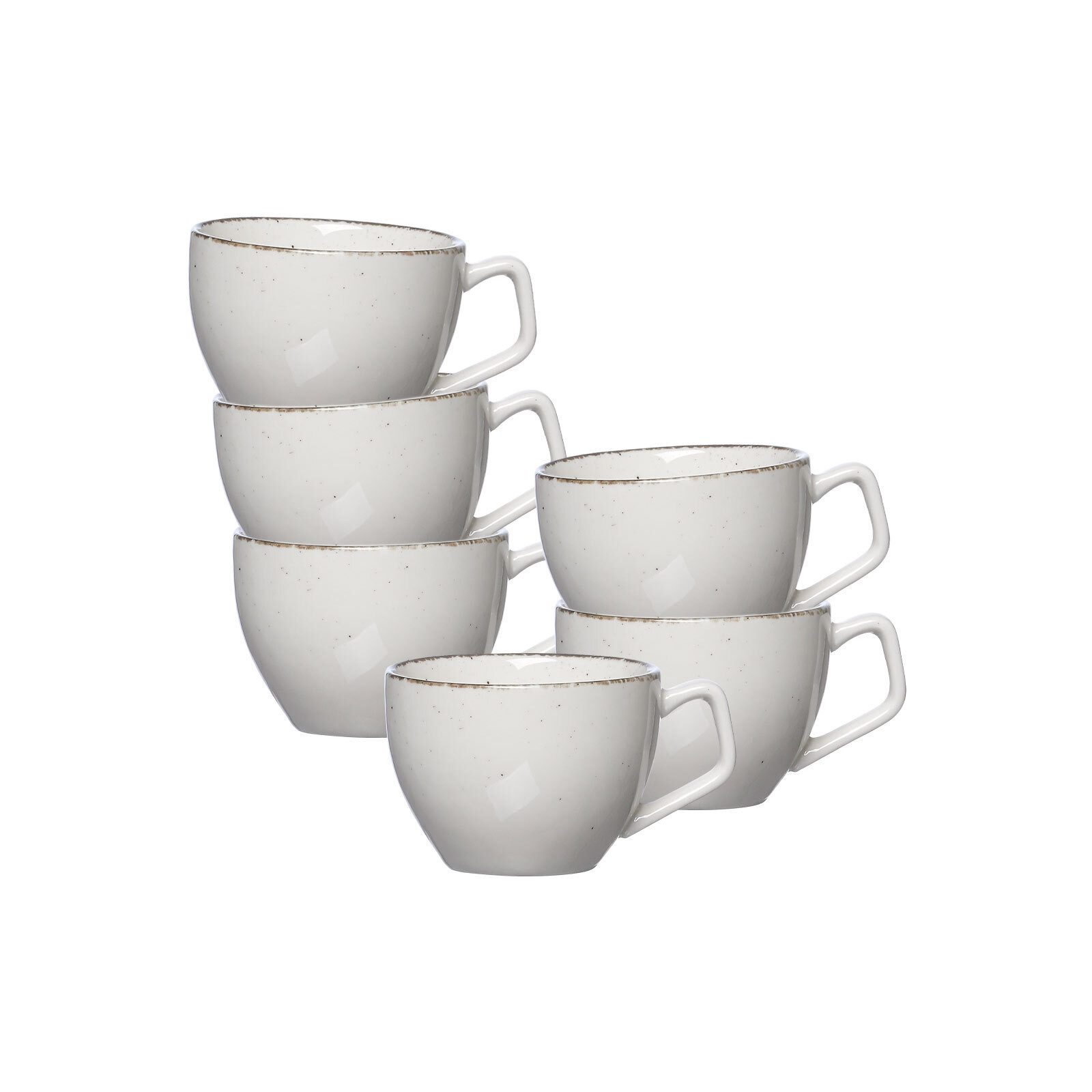 Ritzenhoff & Breker Espressotasse Casa Espressotassen 80 ml 6er Set, Porzellan