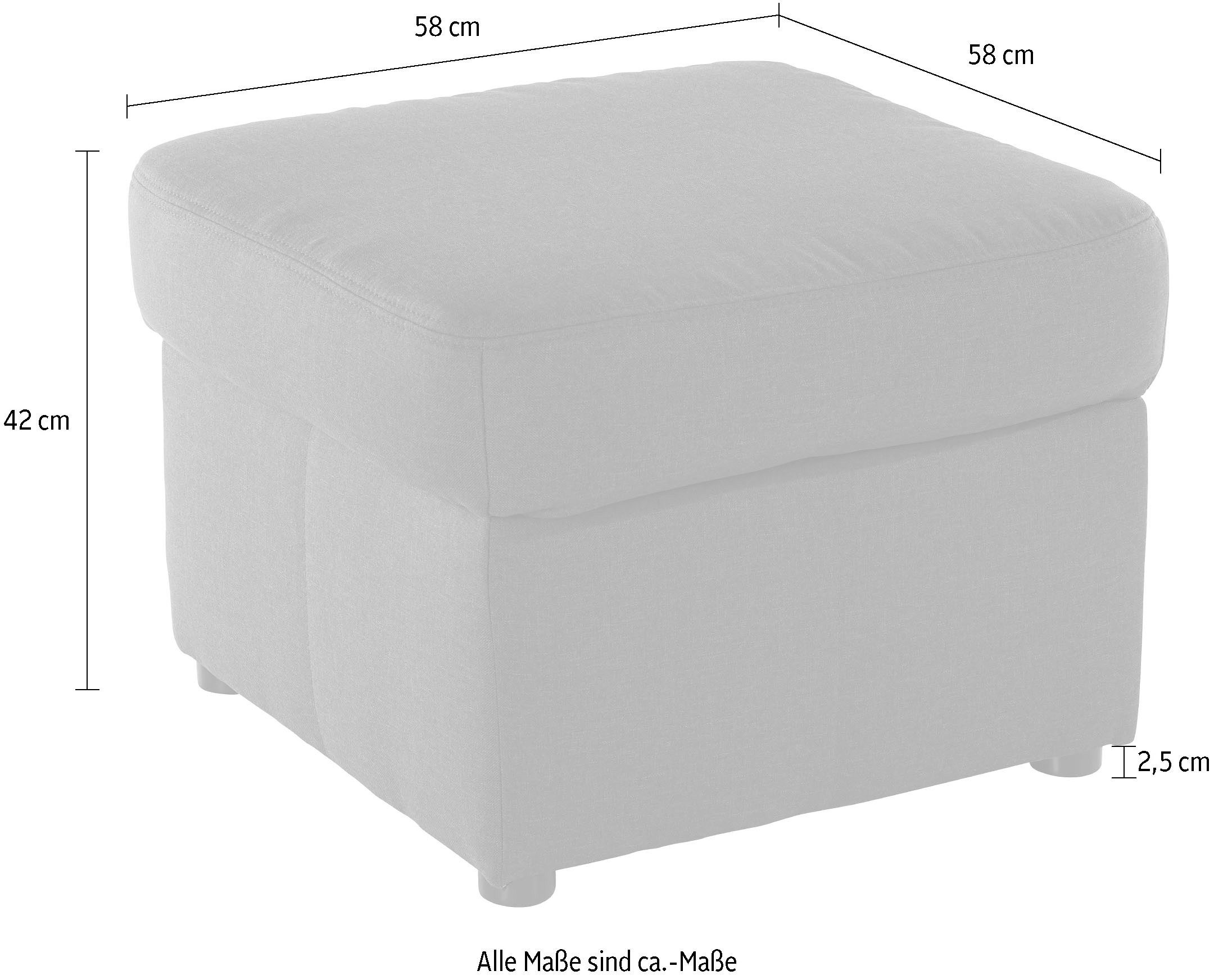 DOMO collection Polsterhocker Bahia belastbar bis 140kg/ Sitz, passend zur "Bahia"-Serie