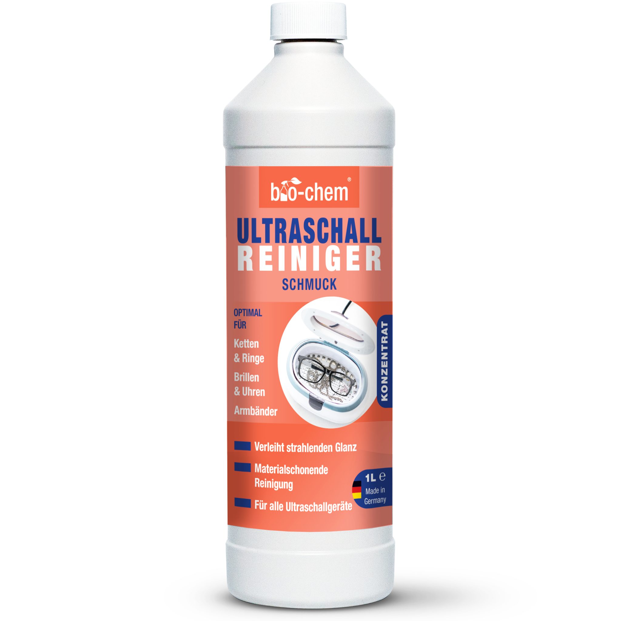 bio-chem Ultraschallreiniger Ultraschallreiniger Konzentrat 1000 ML – für Ultraschallgeräte