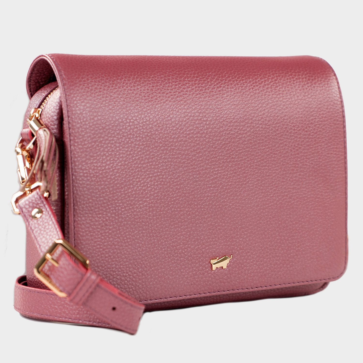 Braun Büffel Umhängetasche ALESSIA Umhängetasche Flap brown rose