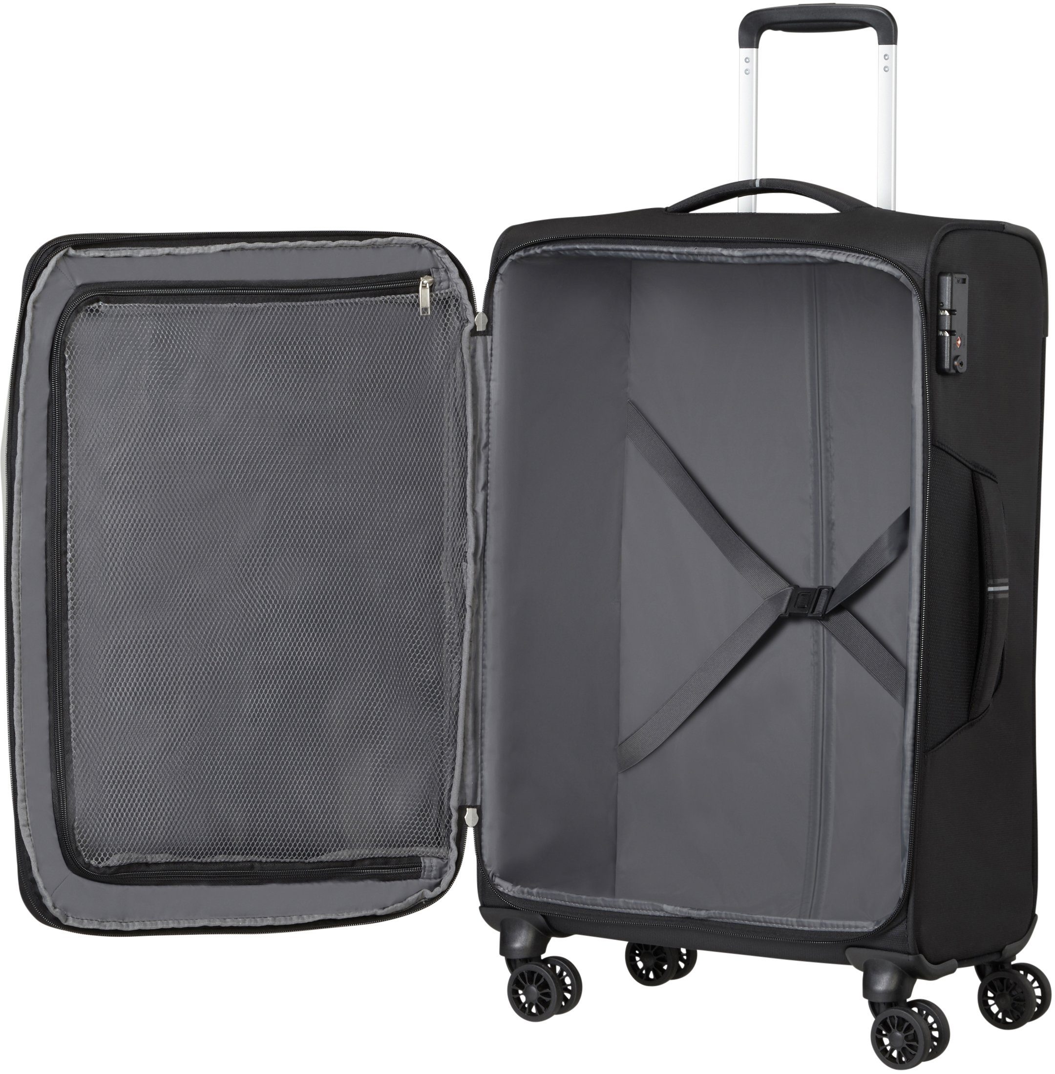 American Tourister® Weichgepäck-Trolley Crosstrack, 68 4 Rollen, Volumenerweiterung mit cm