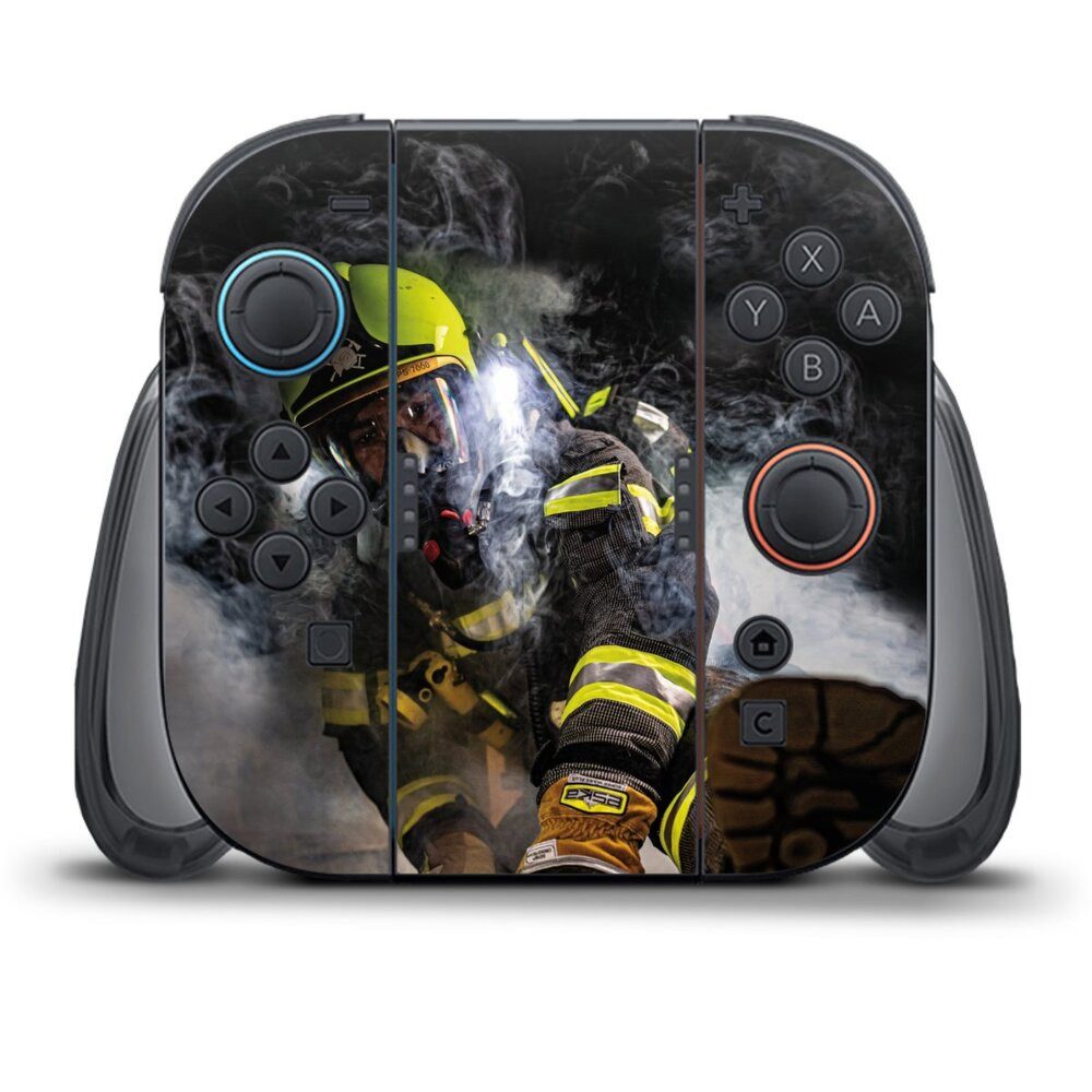 DeinDesign Konsolen-Cover Feuerwehr Feuerwehrmann Feuer Smokediver, Nintendo Switch 2 Controller Skin Aufkleber Sticker Folie