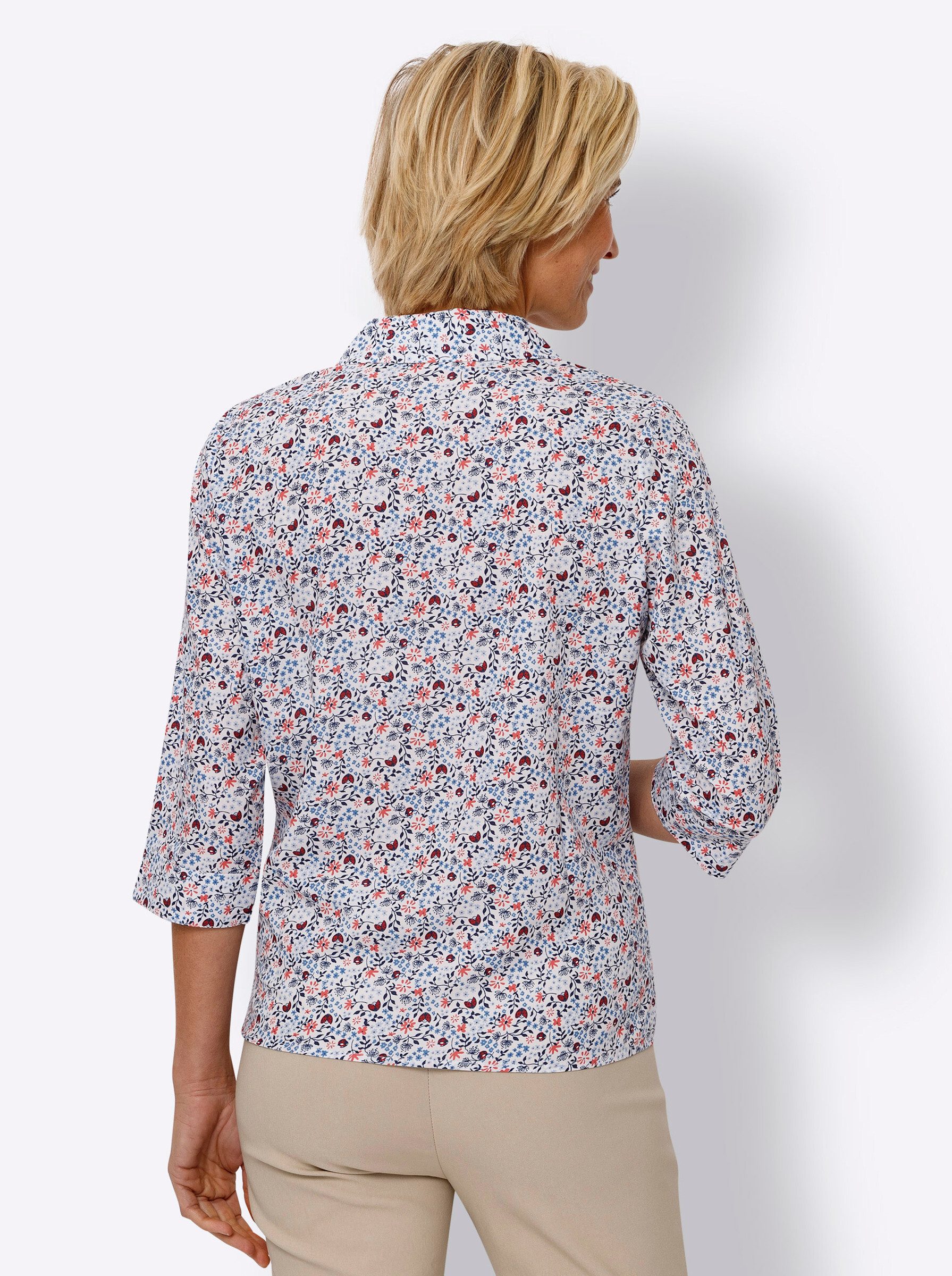 Sieh an! Klassische Bluse Druckbluse günstig online kaufen