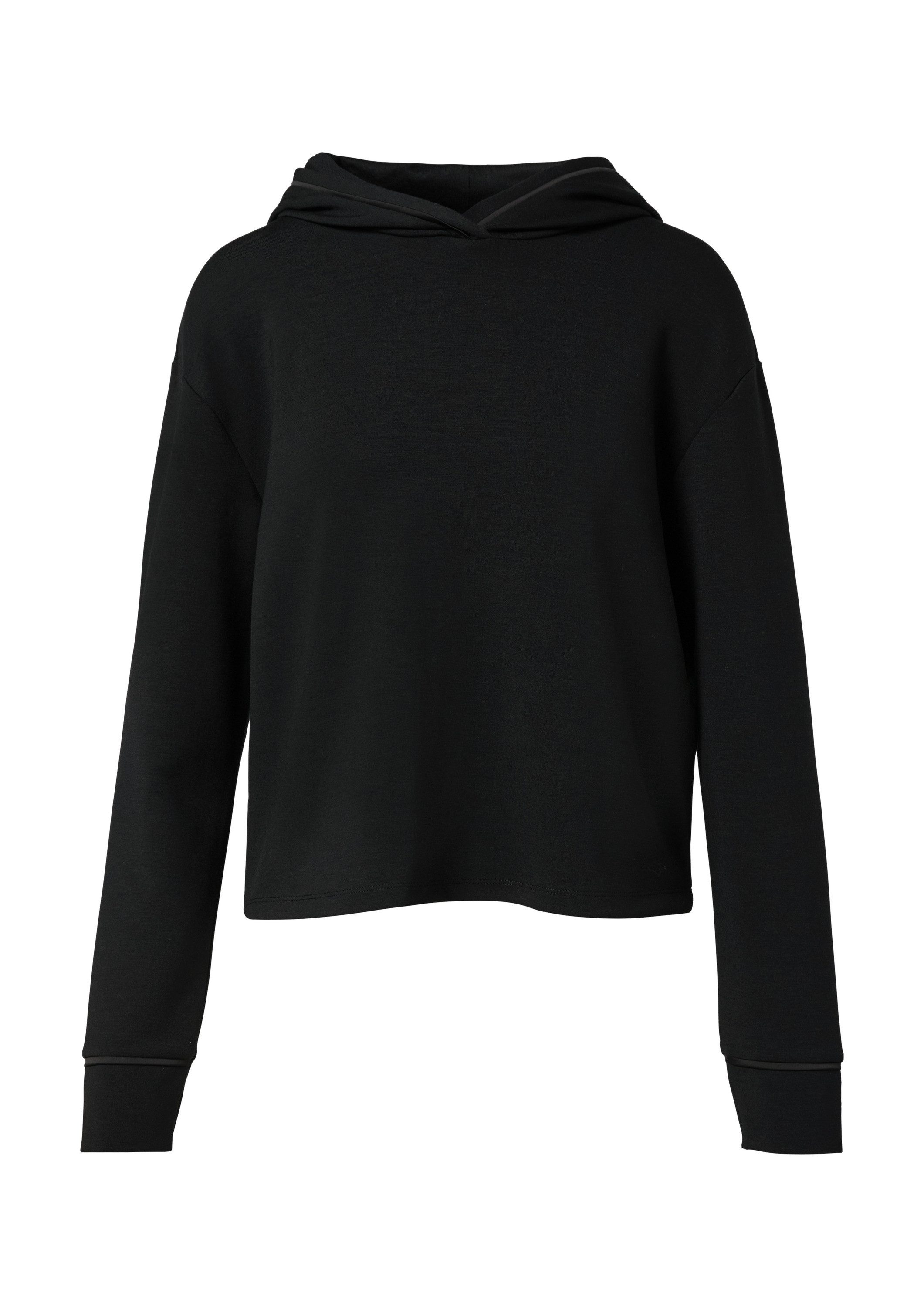 comma Sweatshirt Sweatshirt Kapuzen-Sweatshirt mit Satin-Details günstig online kaufen