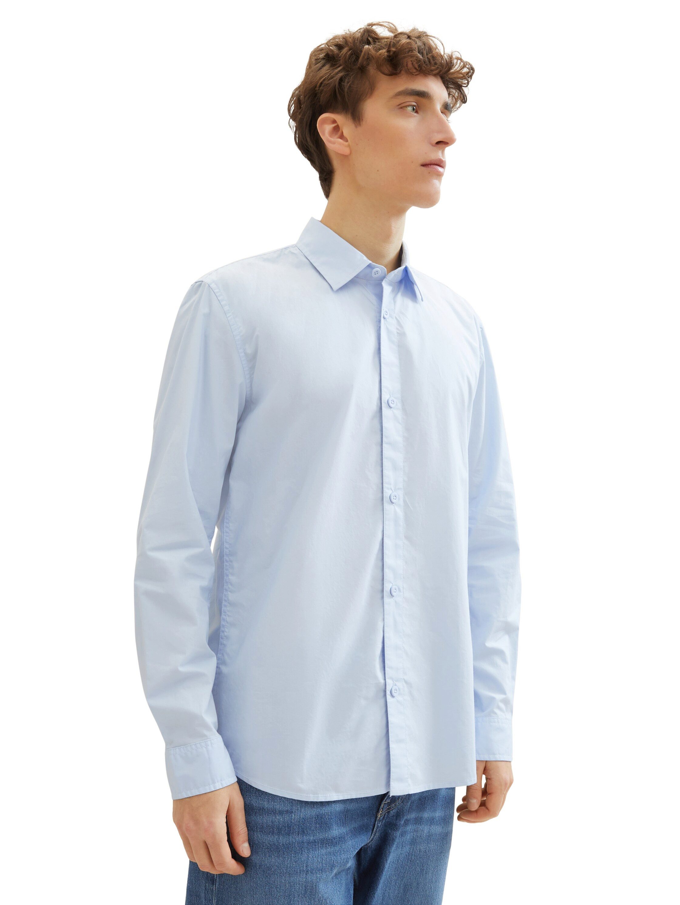 TOM TAILOR Denim Langarmhemd mit Knopfleiste günstig online kaufen
