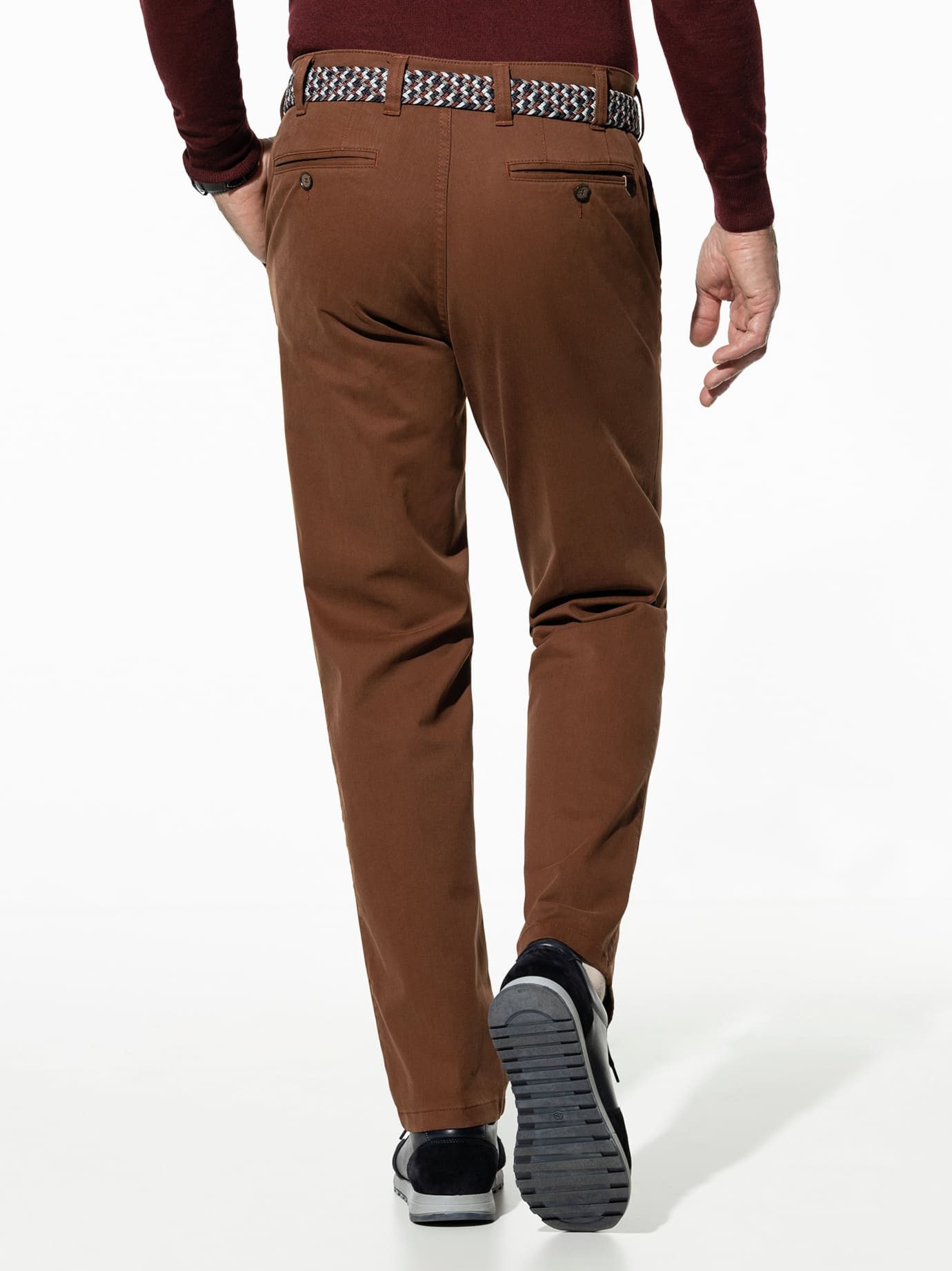 Walbusch Chinohose Extraglatt-Stretchbund-Chino Regular Fit
