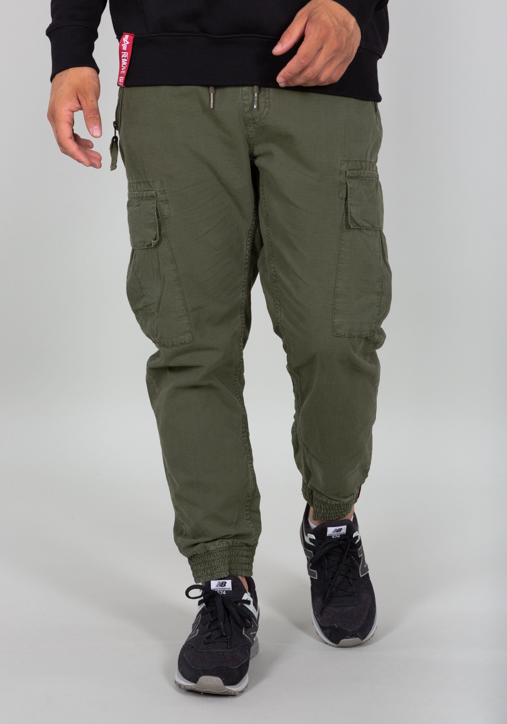 Industries Jogginghose Ripstop olive Jogger Men - Cargo Industries Alpha dark Alpha Pants