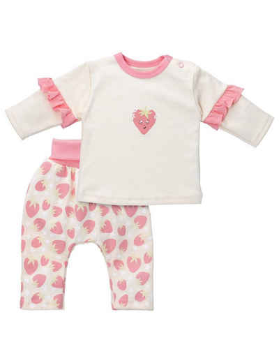 Baby Sweets Langarmshirt & Hose Set Erdbeeren Rüschen (1-tlg., 2 Teile)