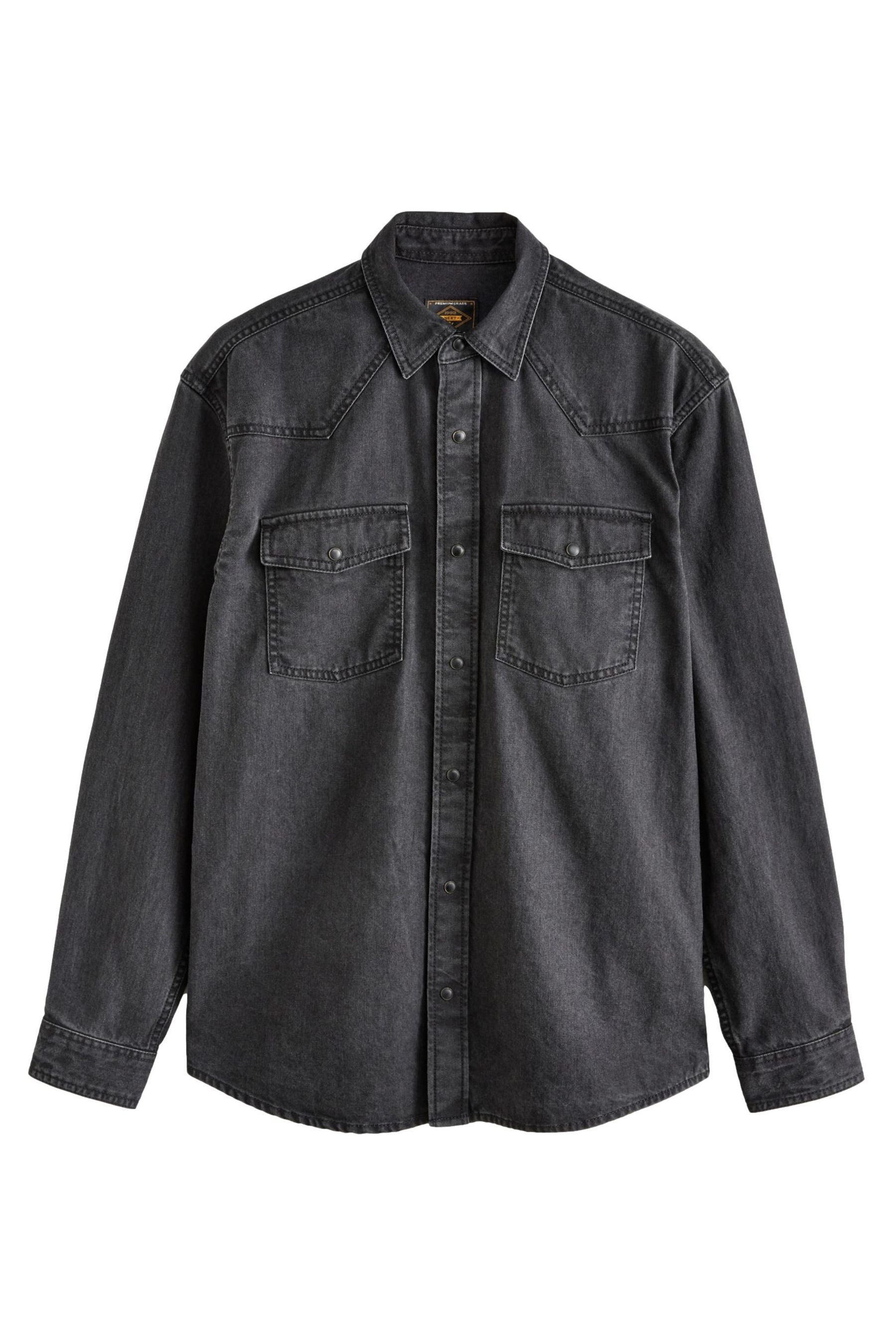 Next Jeanshemd Langärmeliges Denim-Westernhemd aus Baumwolle günstig online kaufen